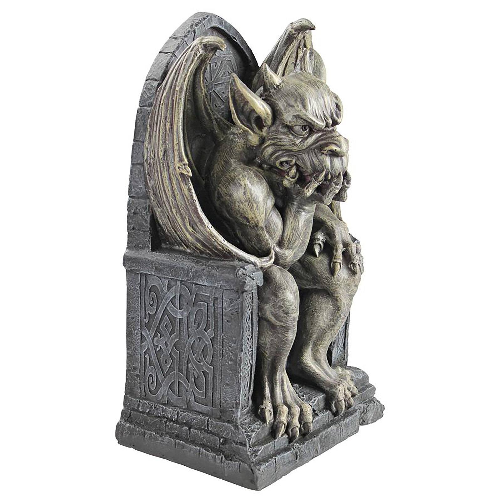 Design Toscano Large Hemlock&#x27;s Gargoyle Throne Statue