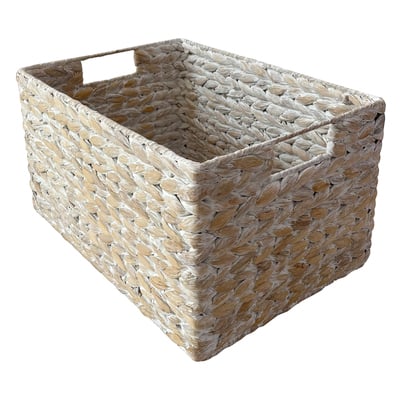 Casafield 12 X 12 Water Hyacinth Storage Baskets, Natural - Set Of 6  Collapsible Cubes, Woven Bin Organizers For Bathroom, Bedroom, Laundry,  Pantry : Target