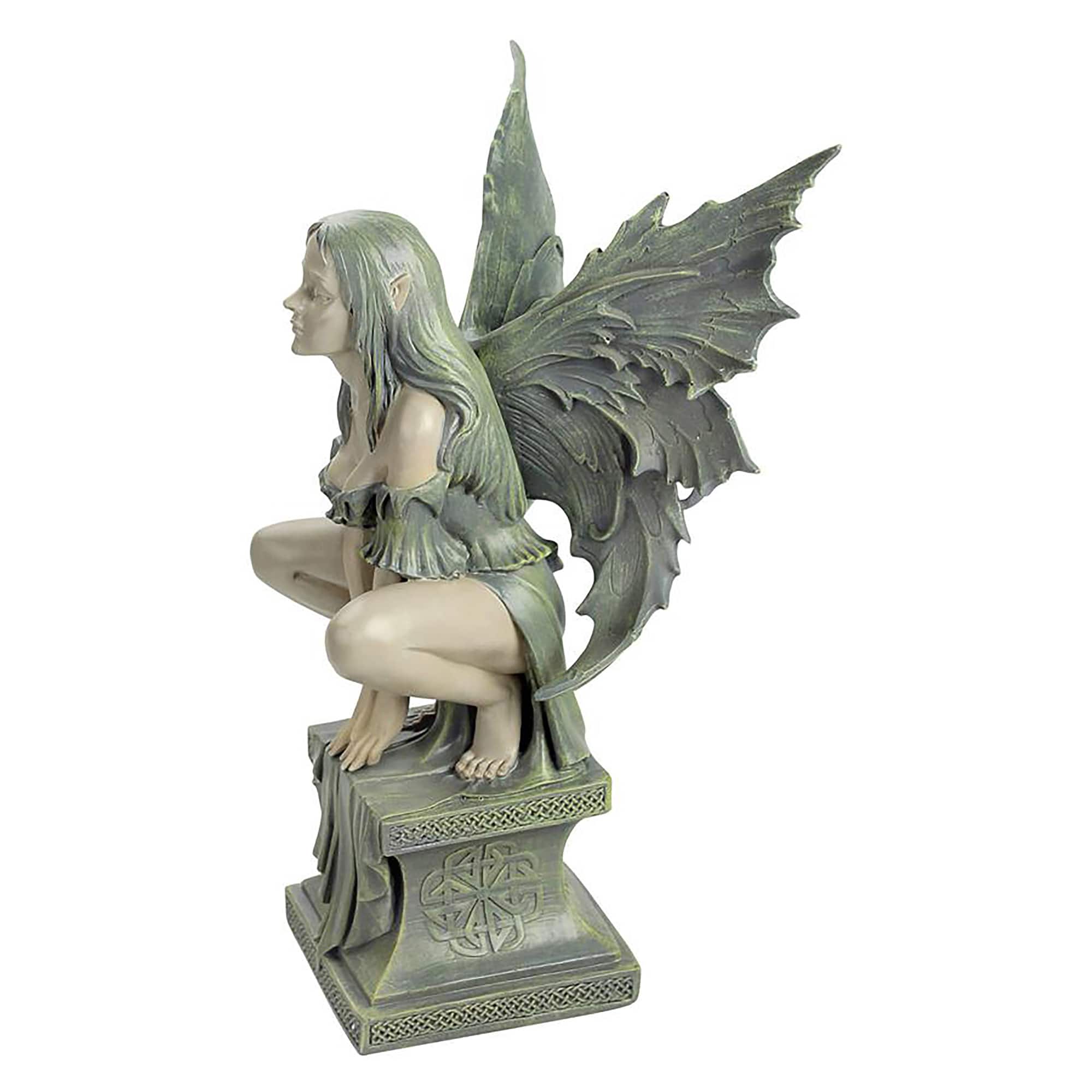 Design Toscano&#xAE; 17&#x22; Large Celtic Fairy&#x27;s Perilous Perch Garden Statue