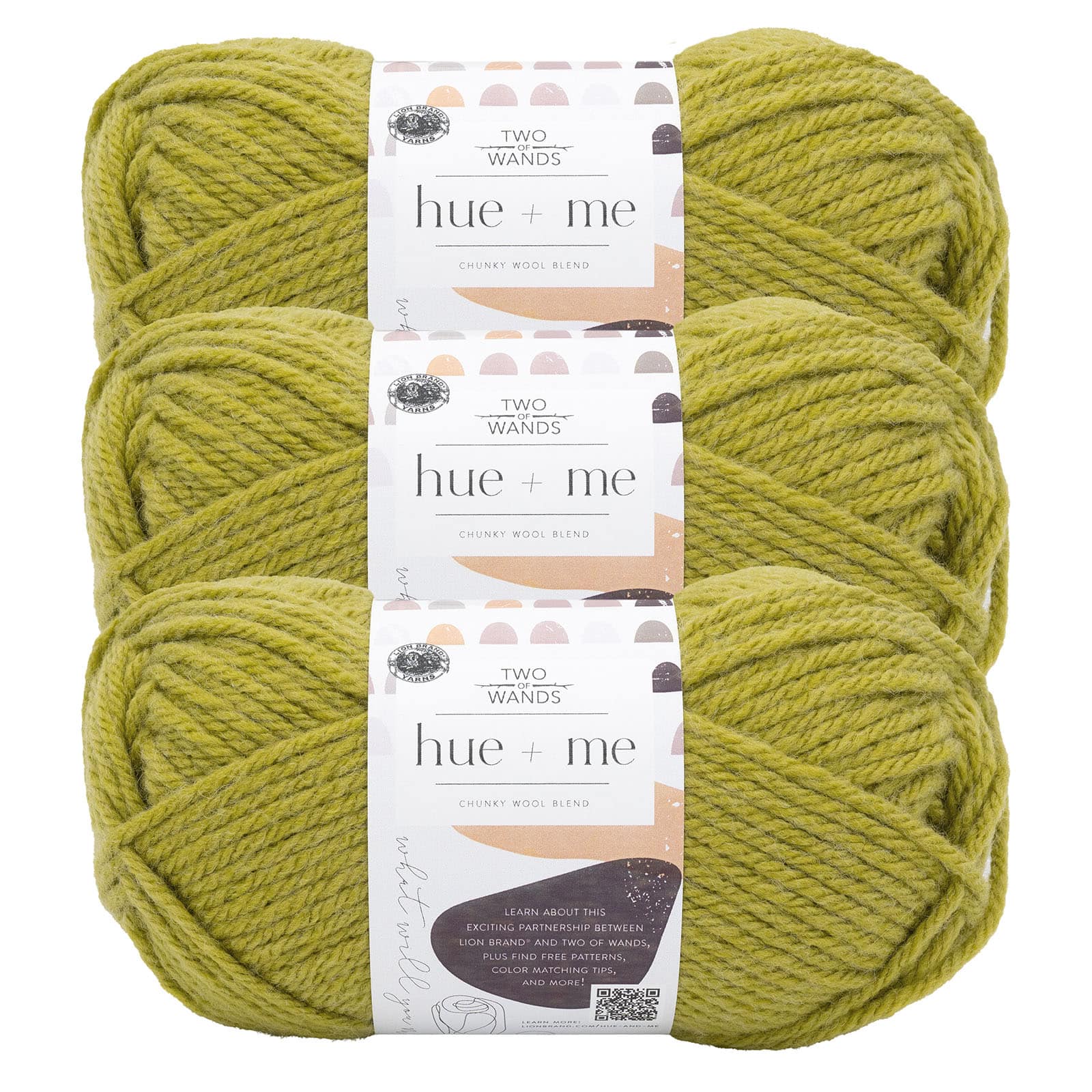3 Pack Lion Brand&#xAE; Two of Wands Hue + Me Yarn