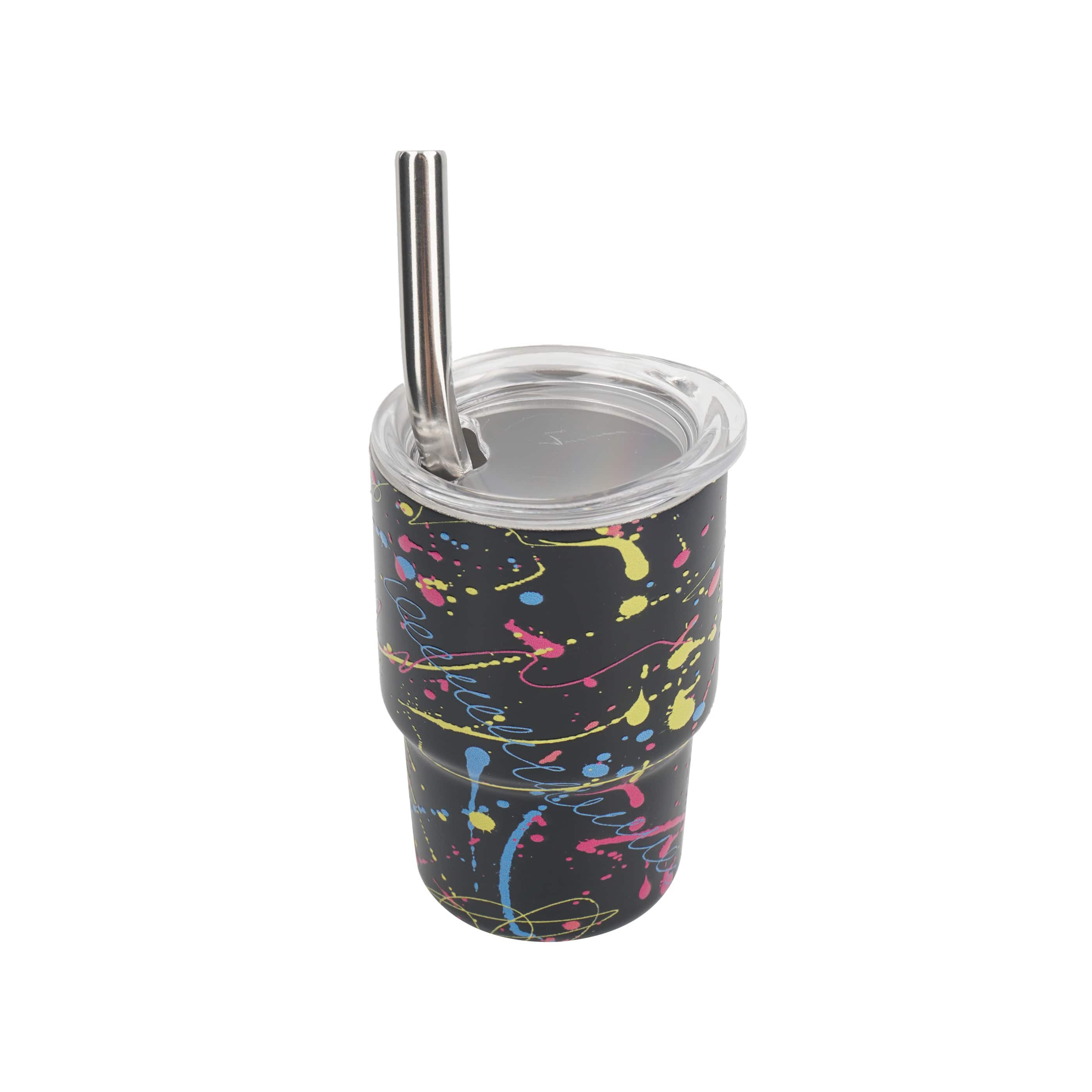 3oz. Mini Black Splatter Stainless Steel Insulated Tumbler by Ashland&#xAE;