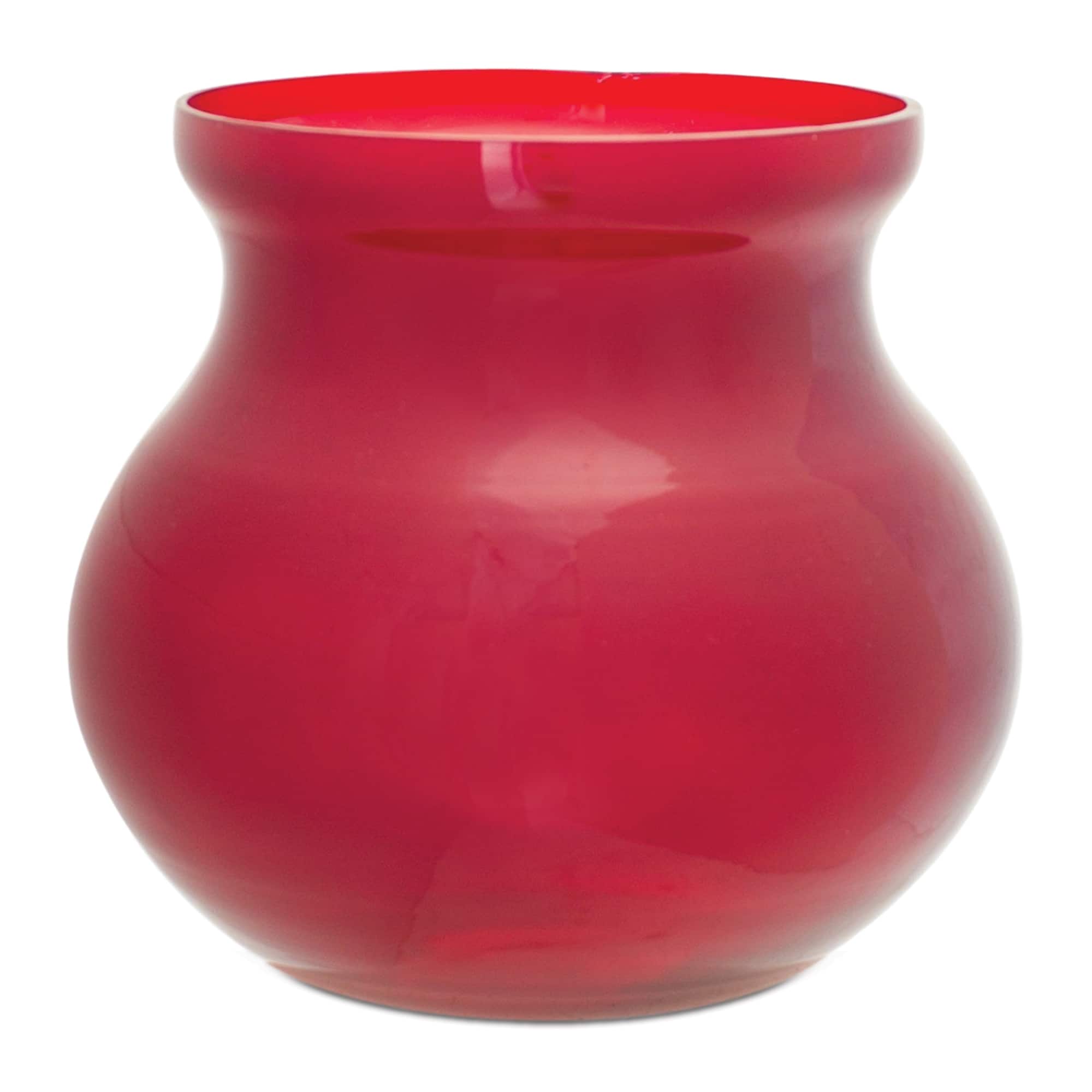 6&#x22; Red Glass Vases, 2ct.