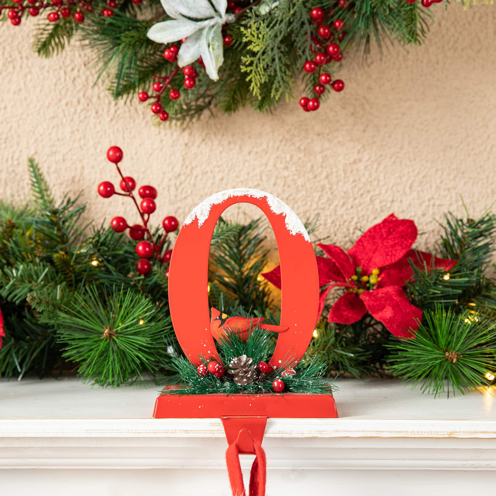 Glitzhome® Christmas Metal JOY Stocking Holder Set