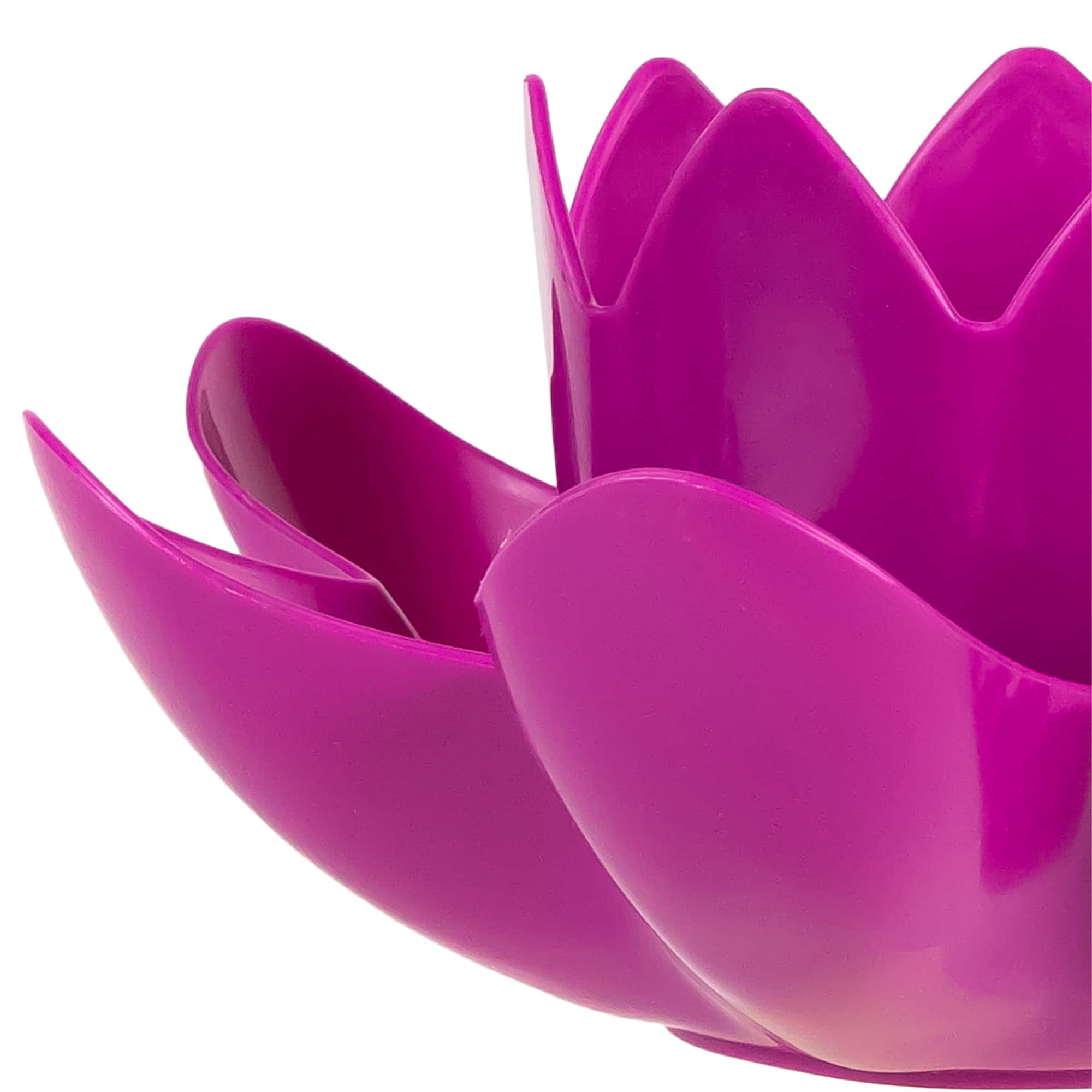 Swim Central 7.5&#x22; Magenta Hydro Tools Pool or Spa Floating Flower Candle Light