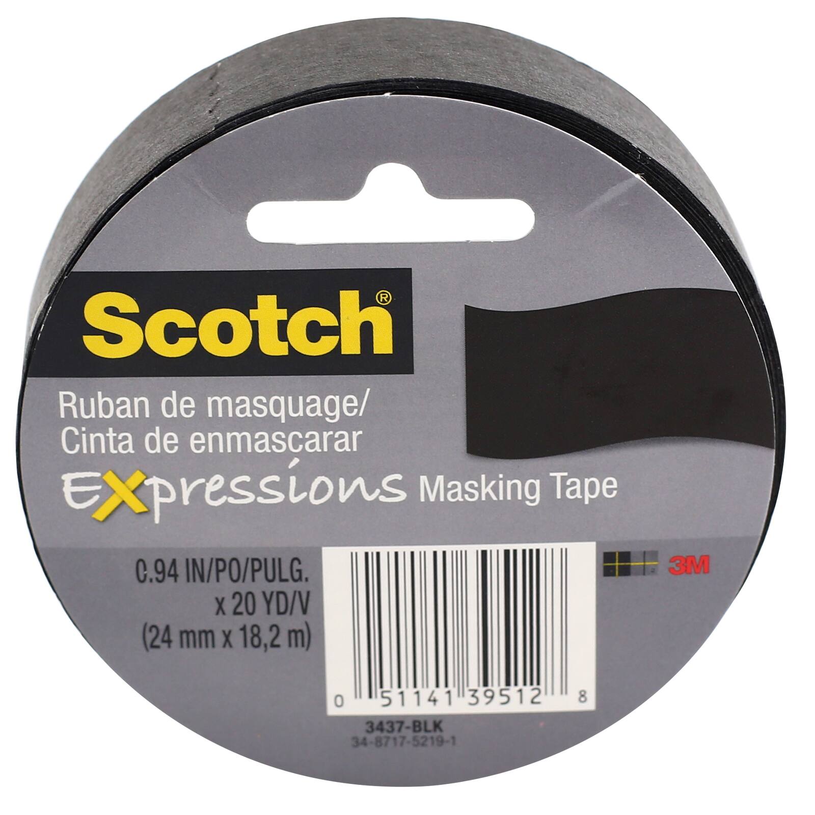 3M Scotch® Expressions Masking Tape, Black