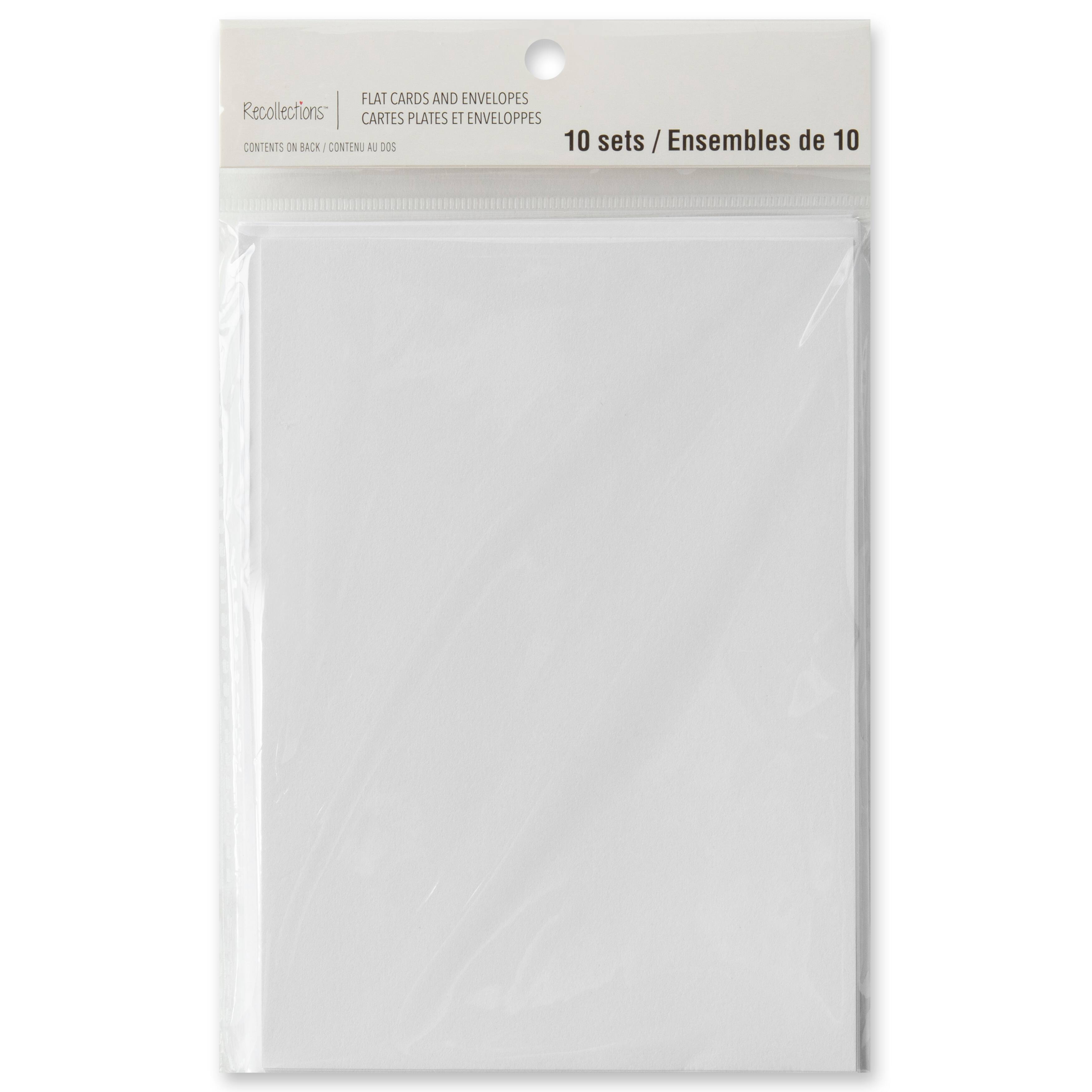 12 Packs: 10 ct. (120 total) 5&#x22; x 7&#x22; White Flat Cards &#x26; Envelopes by Recollections&#x2122;