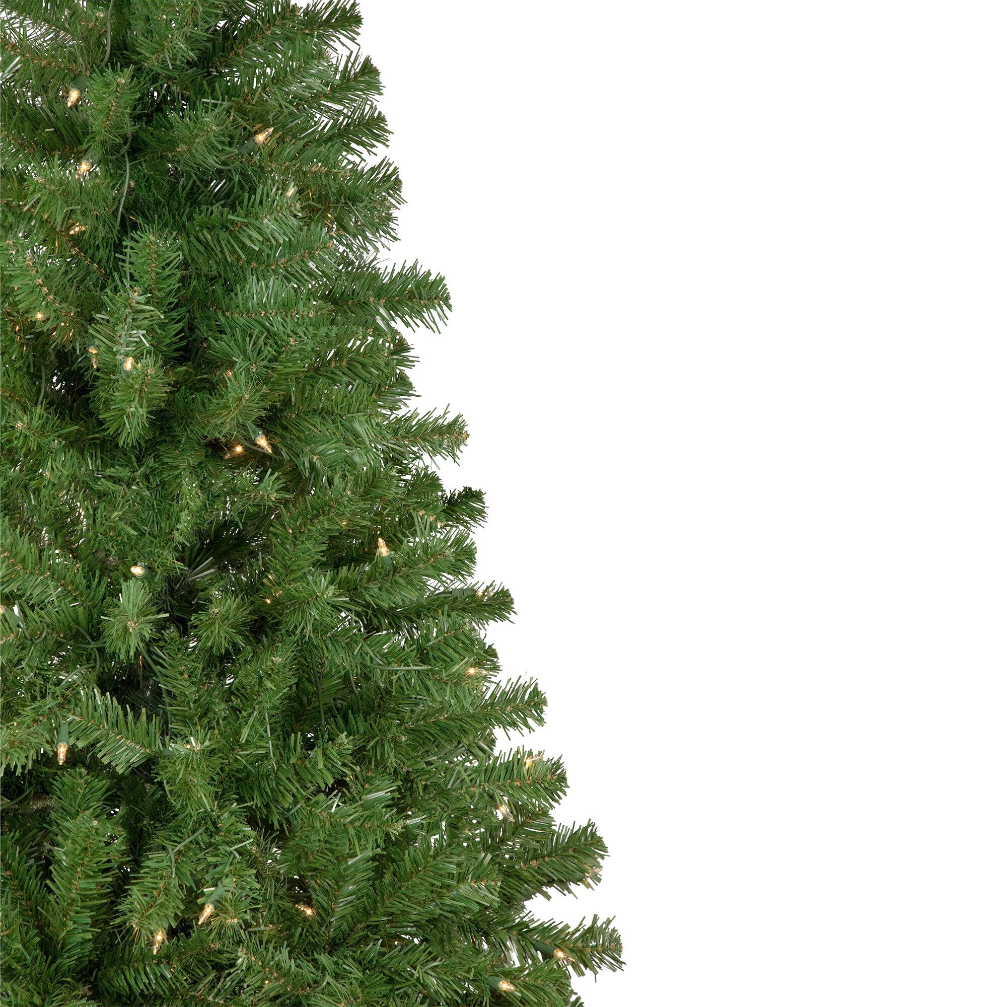 4-Piece Wolcott Spruce Artificial Christmas Tree, Wreath & Garland Set, Clear Lights