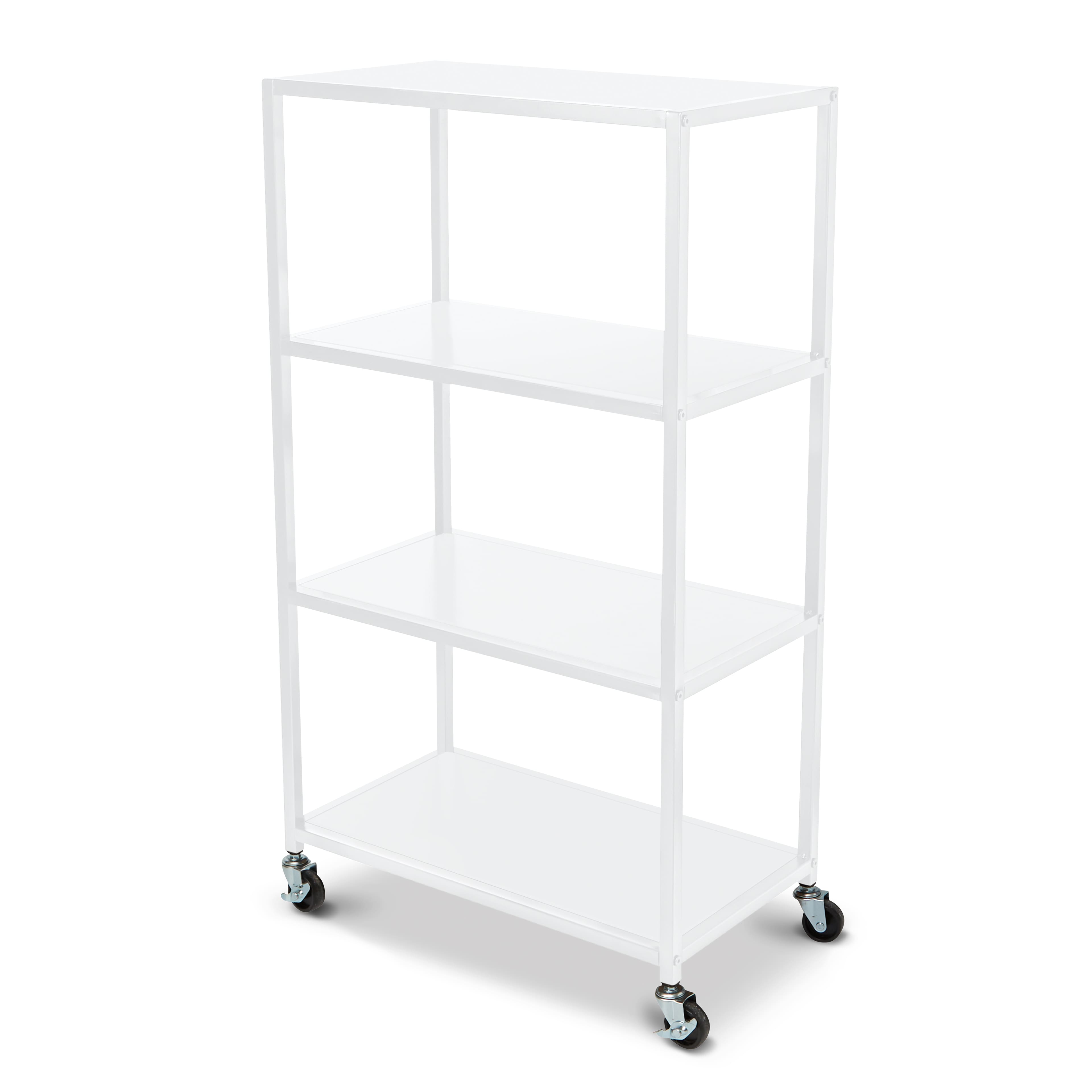 White Heights 4-Tier Rolling Cart by Simply Tidy&#xAE;