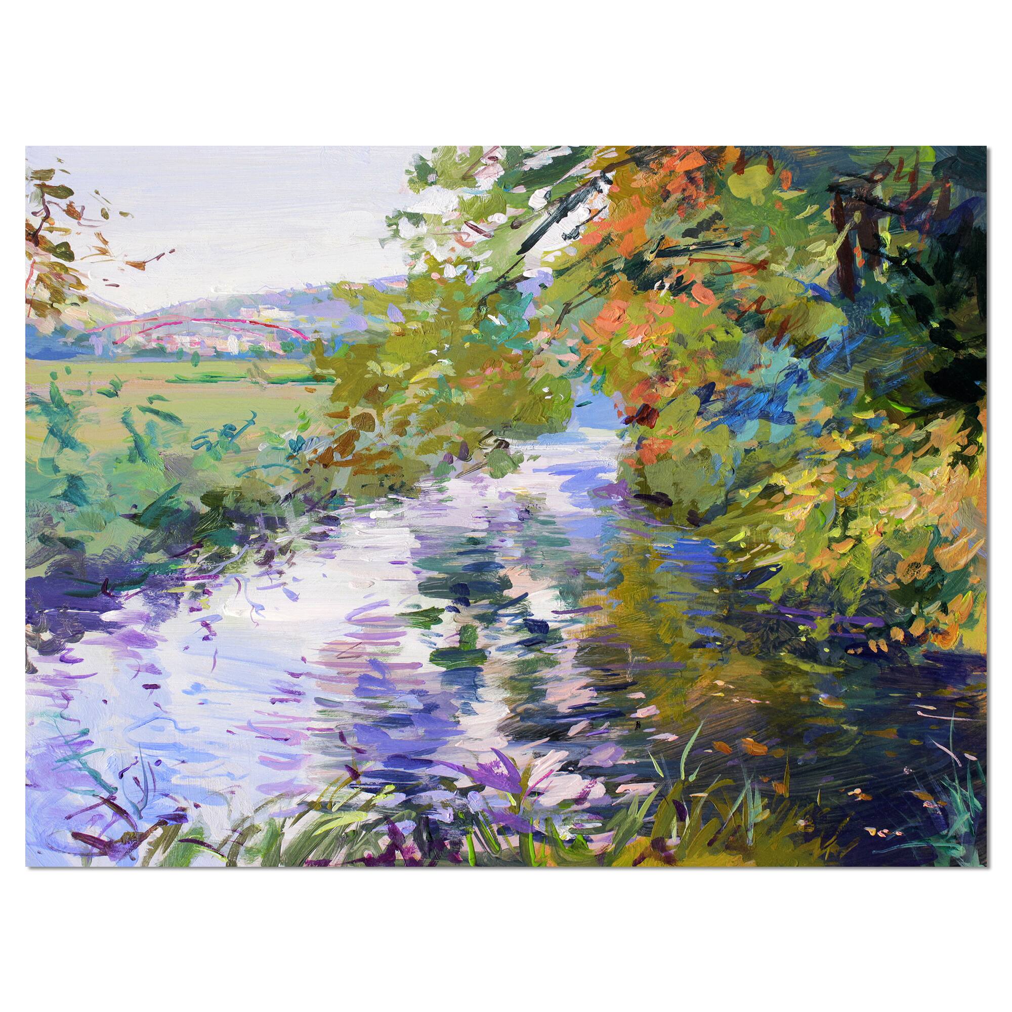 Designart - Fall in Amazing Colors - Landscape Painting Canvas Print