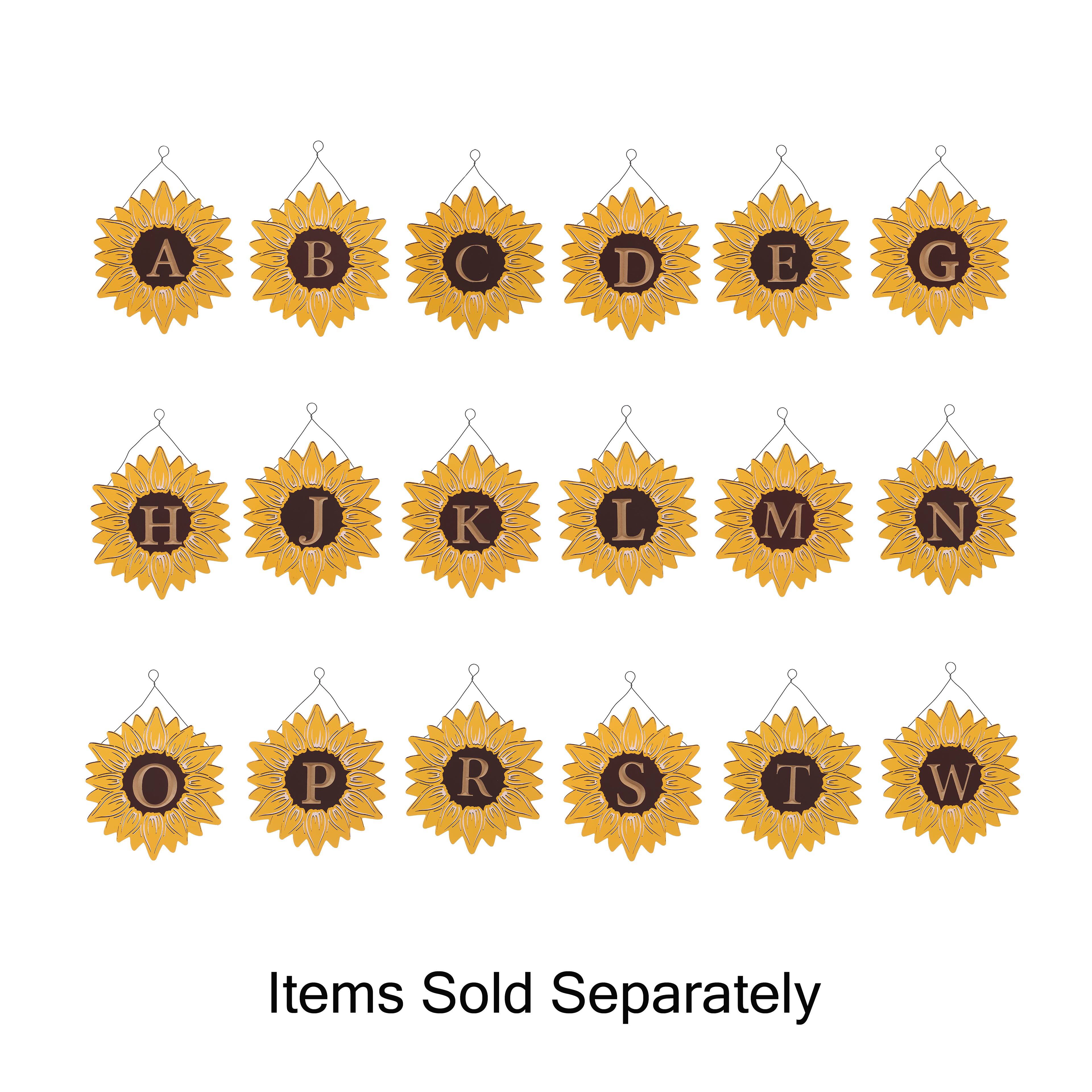 Assorted Sunflower Monogram Wall Accent by Ashland&#xAE;
