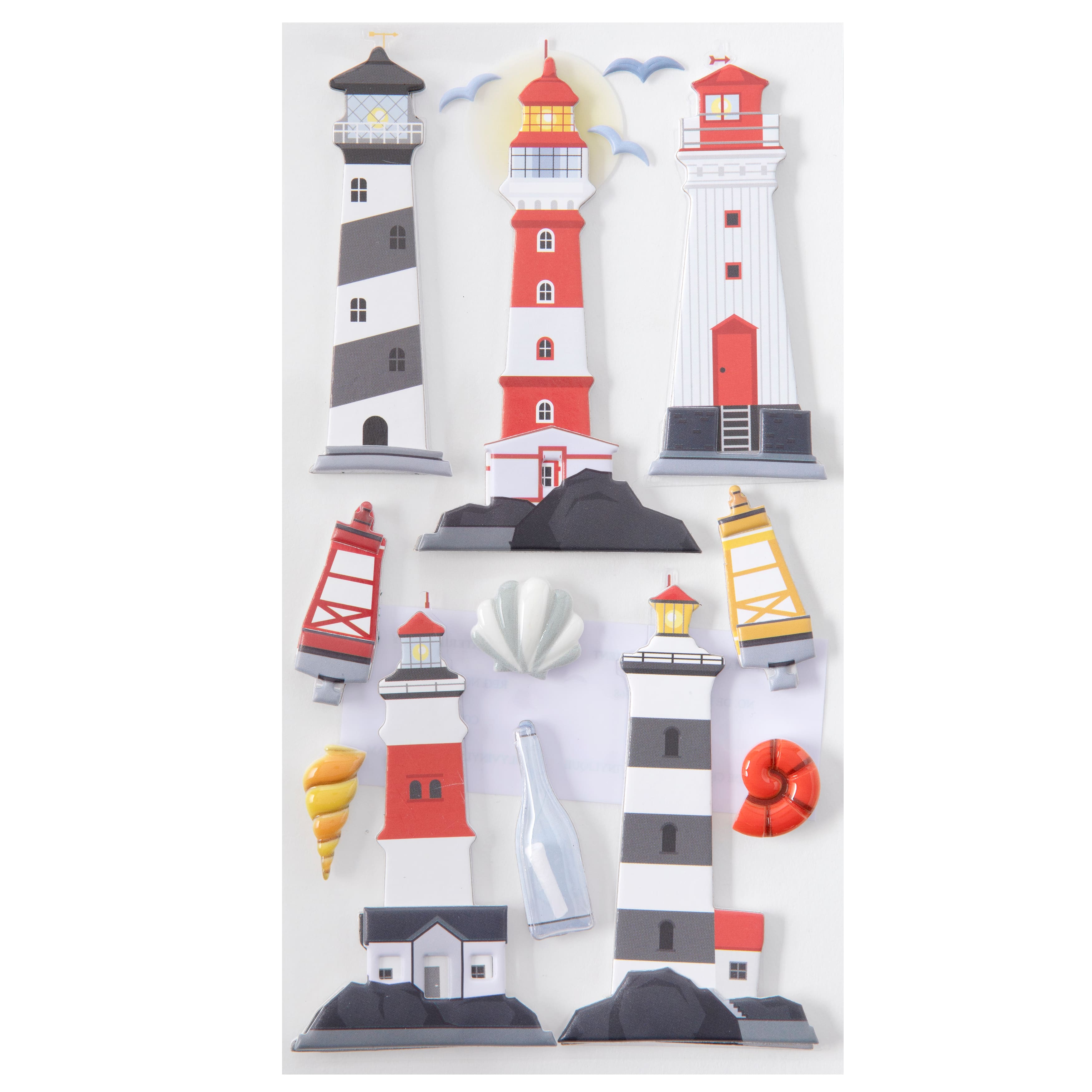 12 Pack: Lighthouse Dimensional Stickers by Recollections™