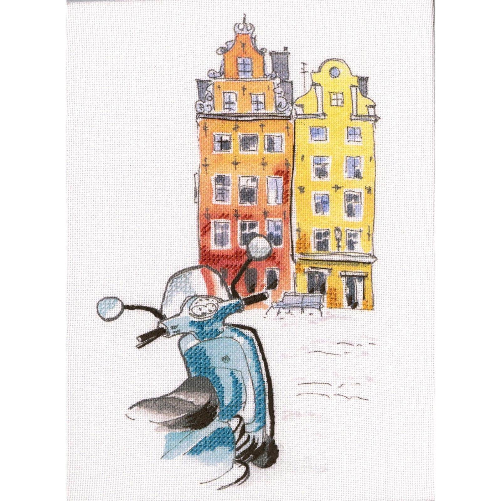 RTO Cross-stitch Kit with printed background "Paint by Threads"