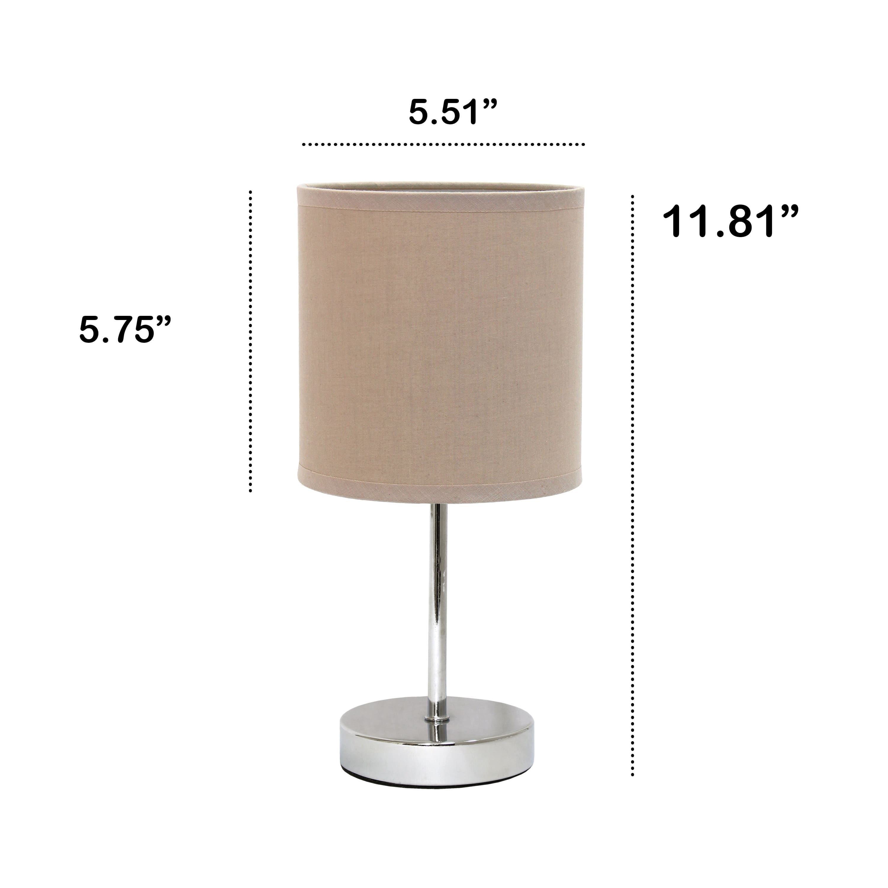 Creekwood Home Nauru 12&#x22; Brushed Nickel Petite Metal Stick Table Lamp