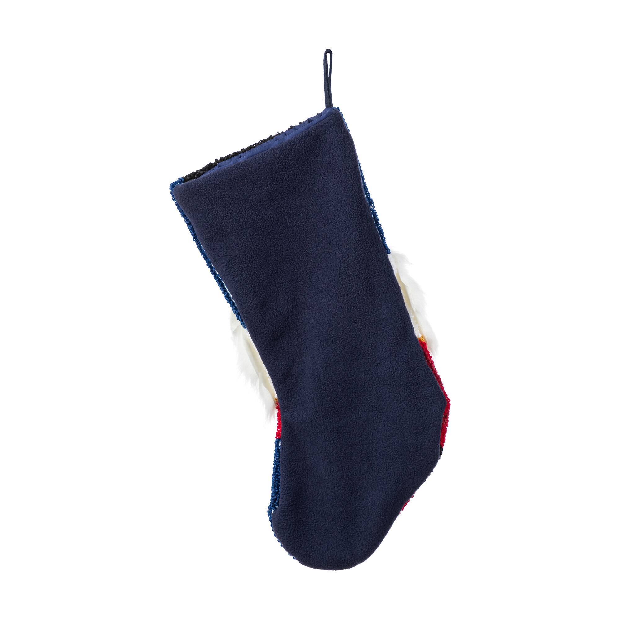 Glitzhome® 21"L Hooked Christmas Nutcracker Stocking