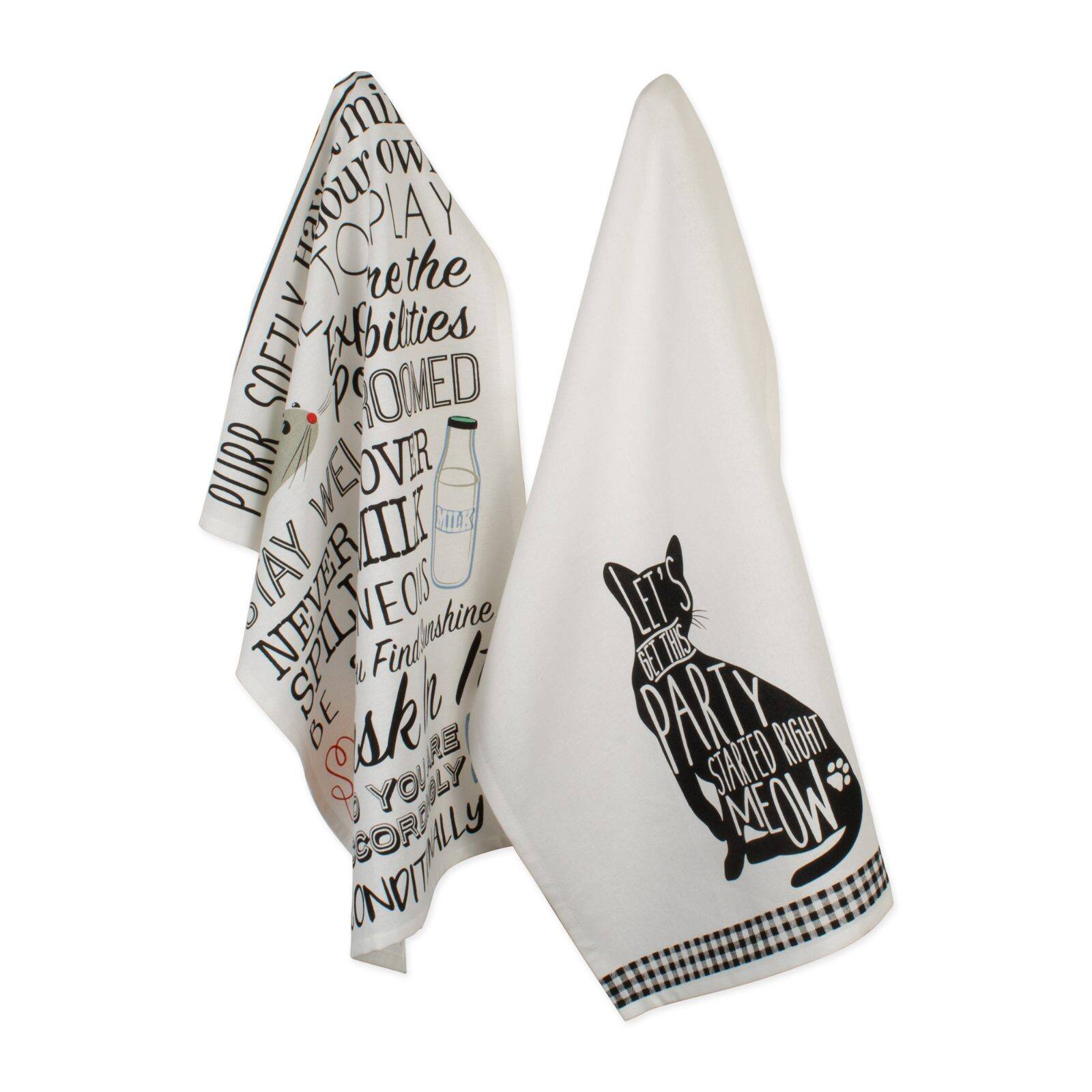 DII® Cat Prints Dishtowel Set