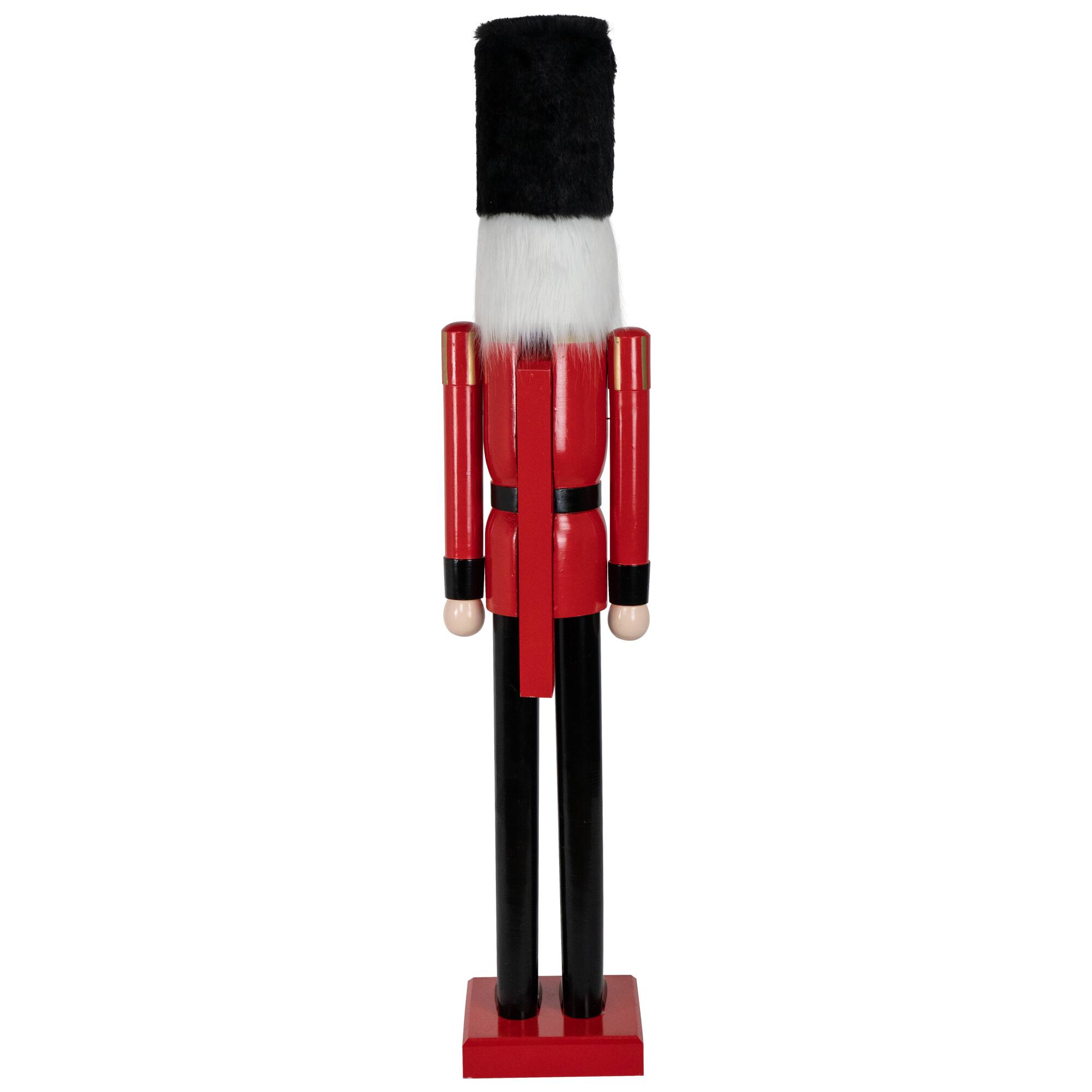 5ft. Commercial Red & Black Wooden Christmas Nutcracker Soldier