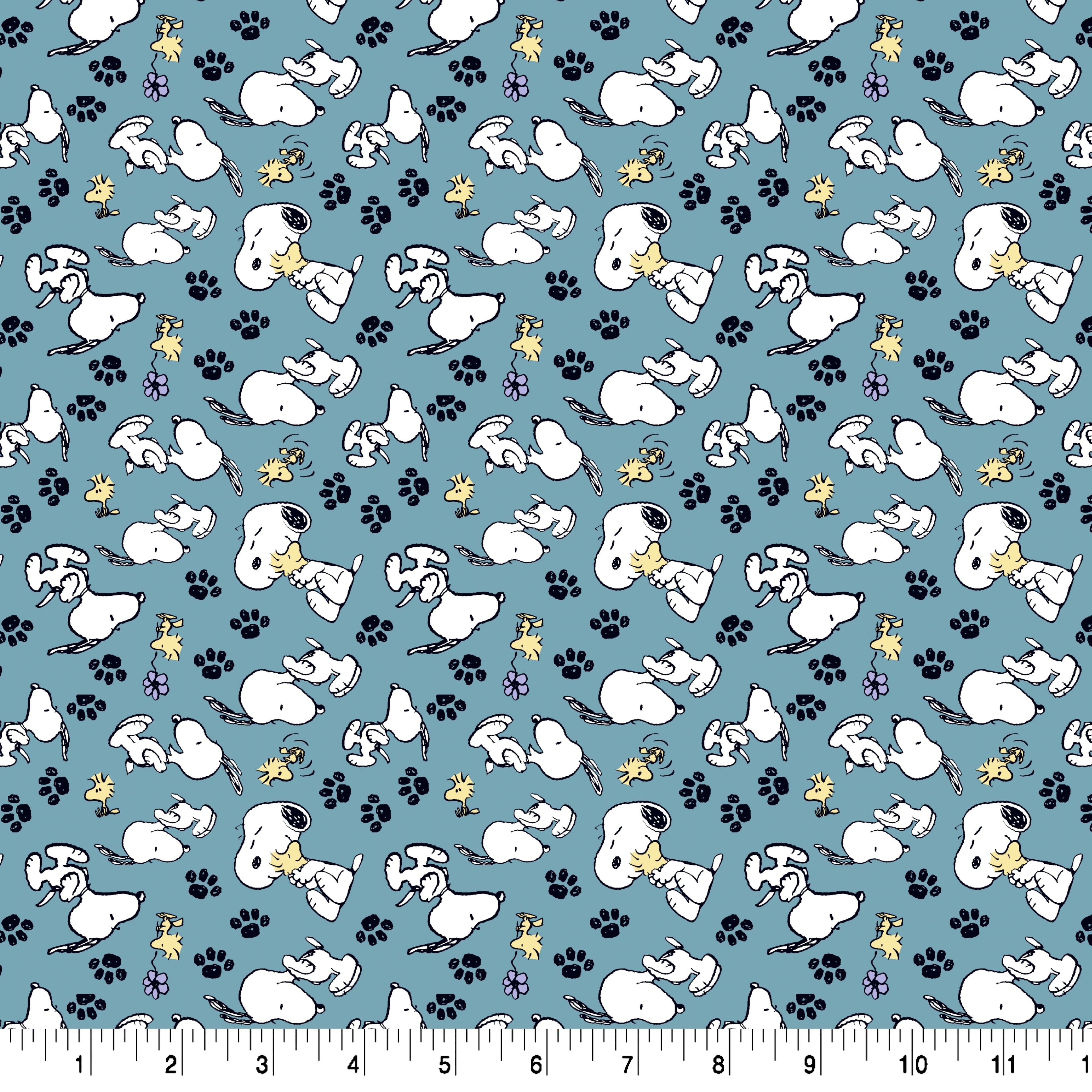 Peanuts® Snoopy & Woodstock Playing Cotton Fabric