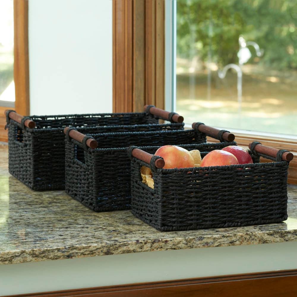 Household Essentials Decorative Woven Basket Set