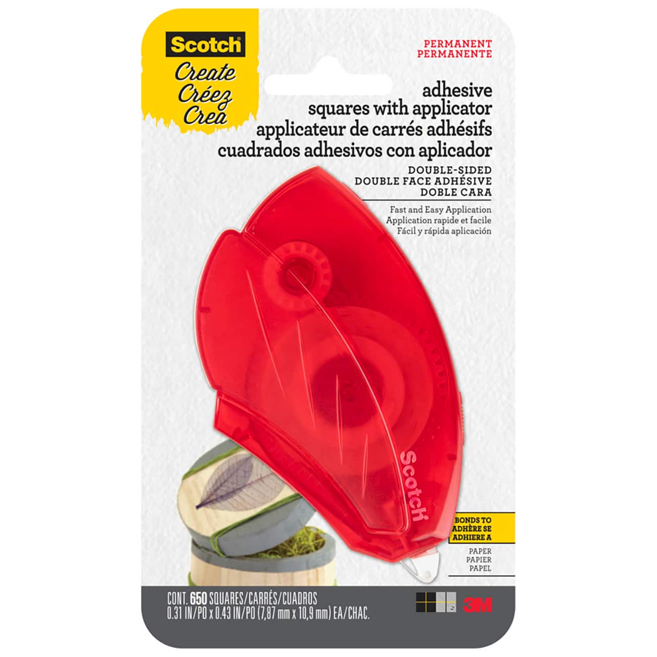 Applicateur de languettes adhésives pour photos de Scotch