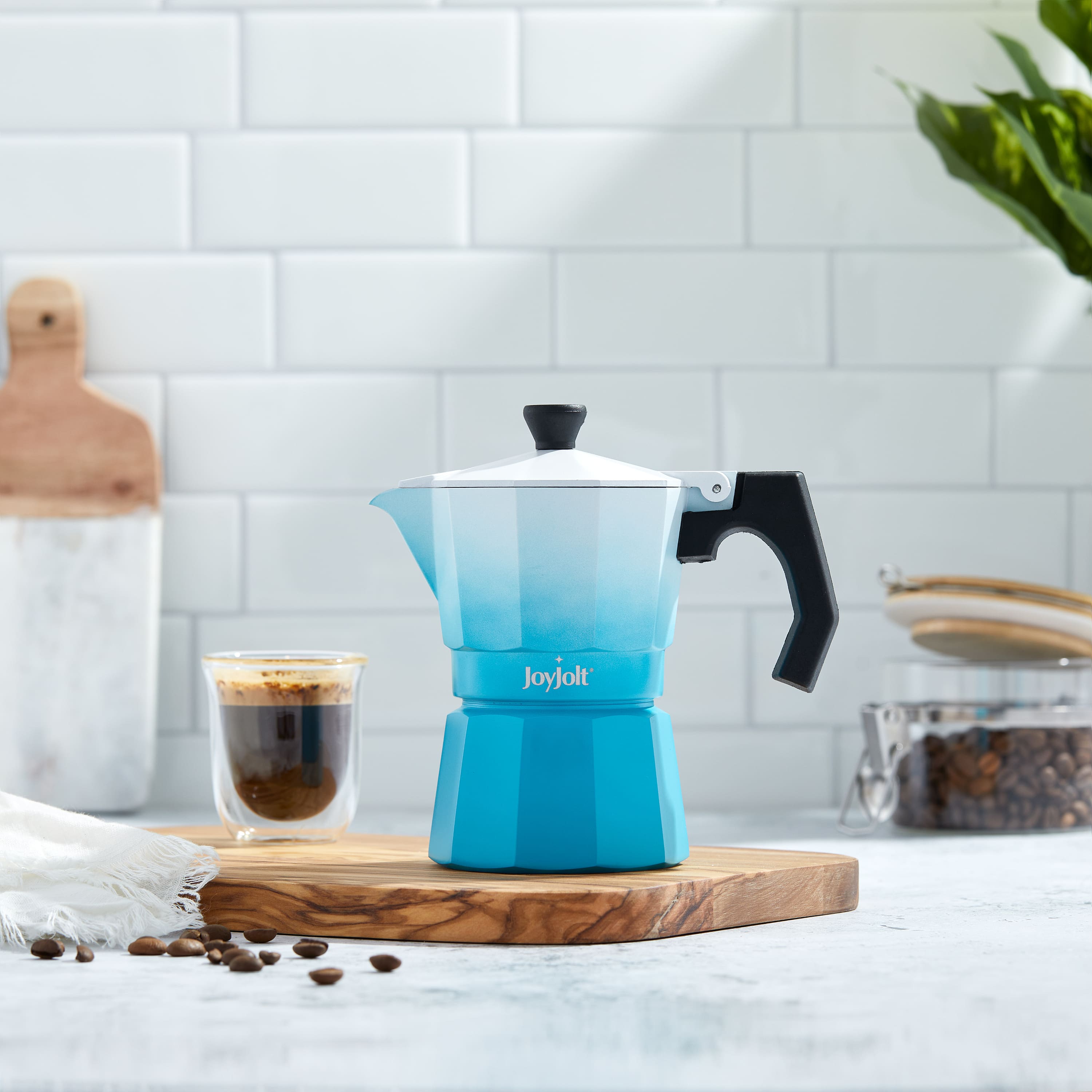 JoyJolt® Italian Moka Pot 6 Cup Stovetop Aluminum Espresso Maker