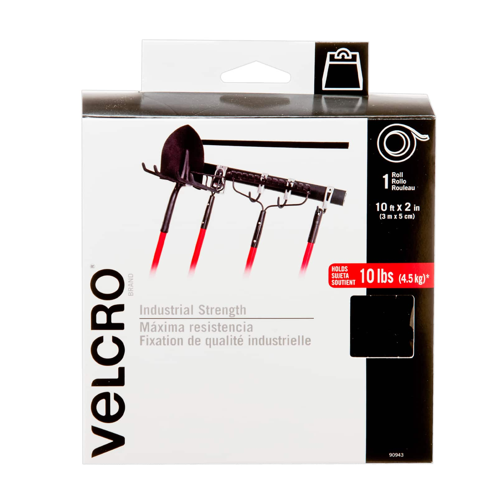 VELCRO&#xAE; Brand Industrial Strength Black Adhesive Roll