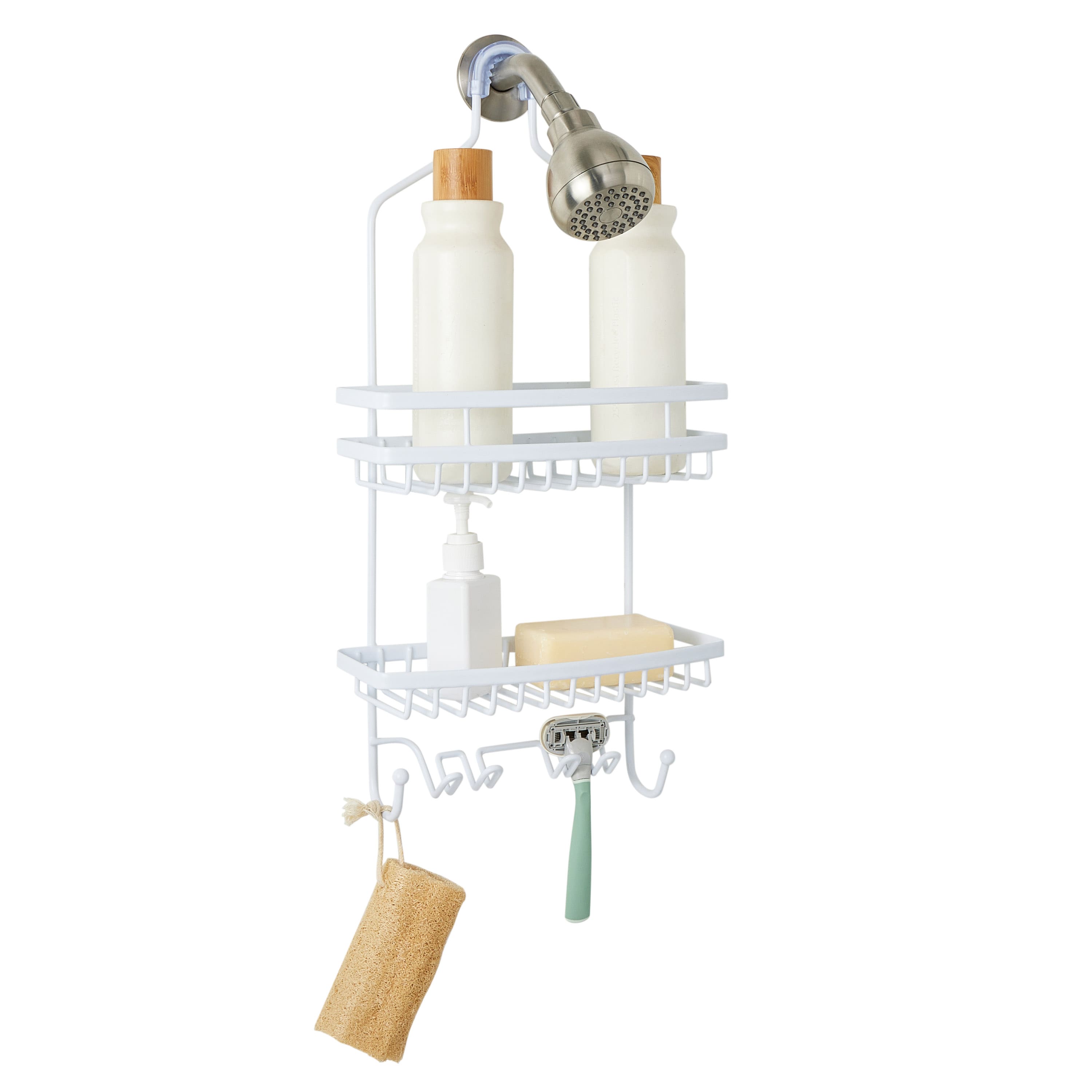 Bath Bliss White Venice Shower Caddy