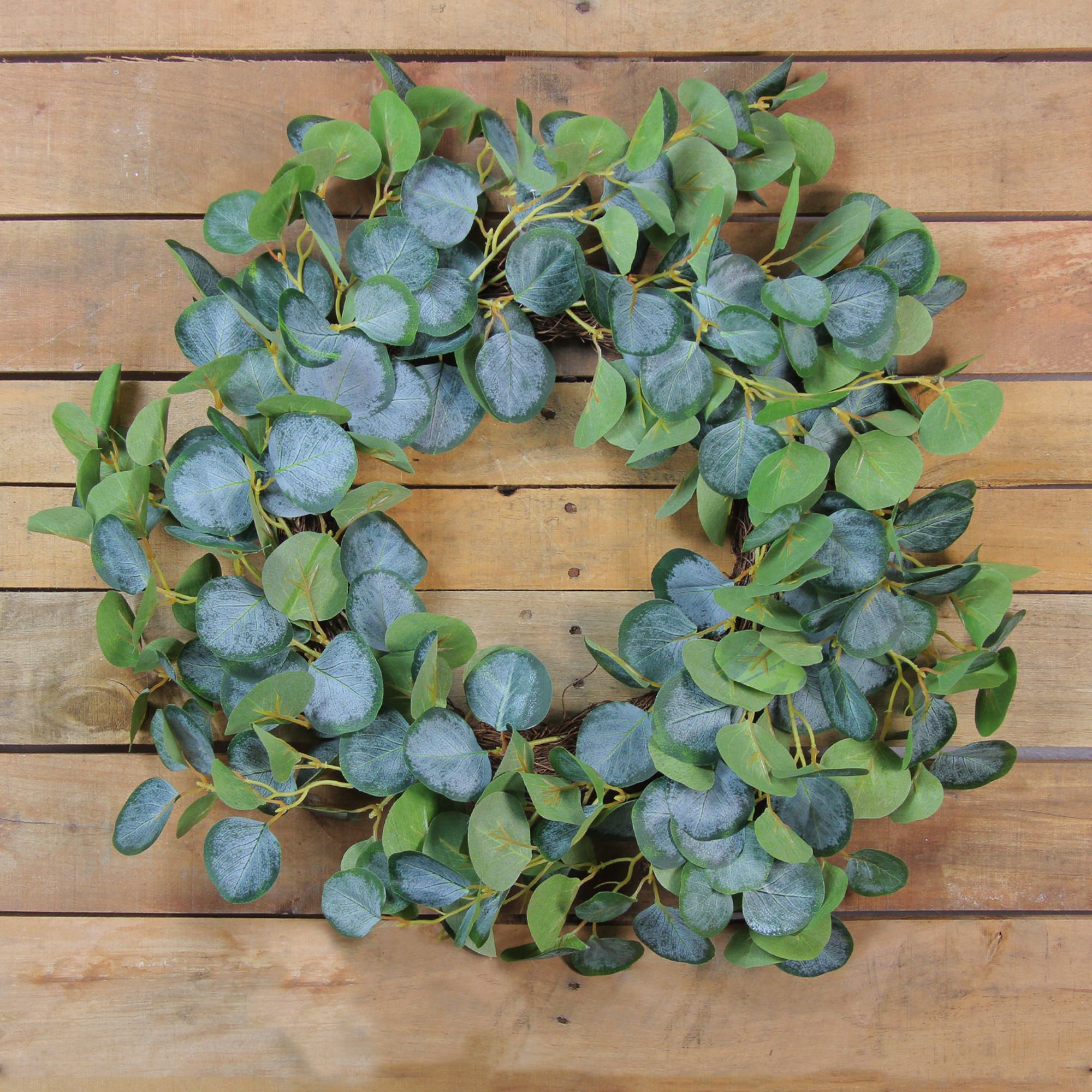 20&#x22; Eucalyptus Leaves Spring Wreath