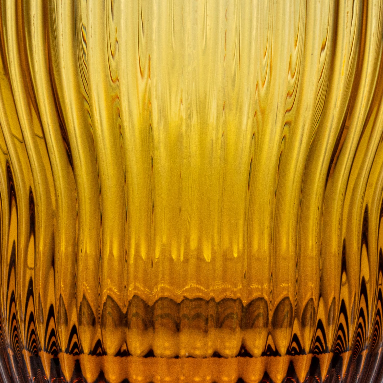 8oz. Amber Ribbed Drinking Glass