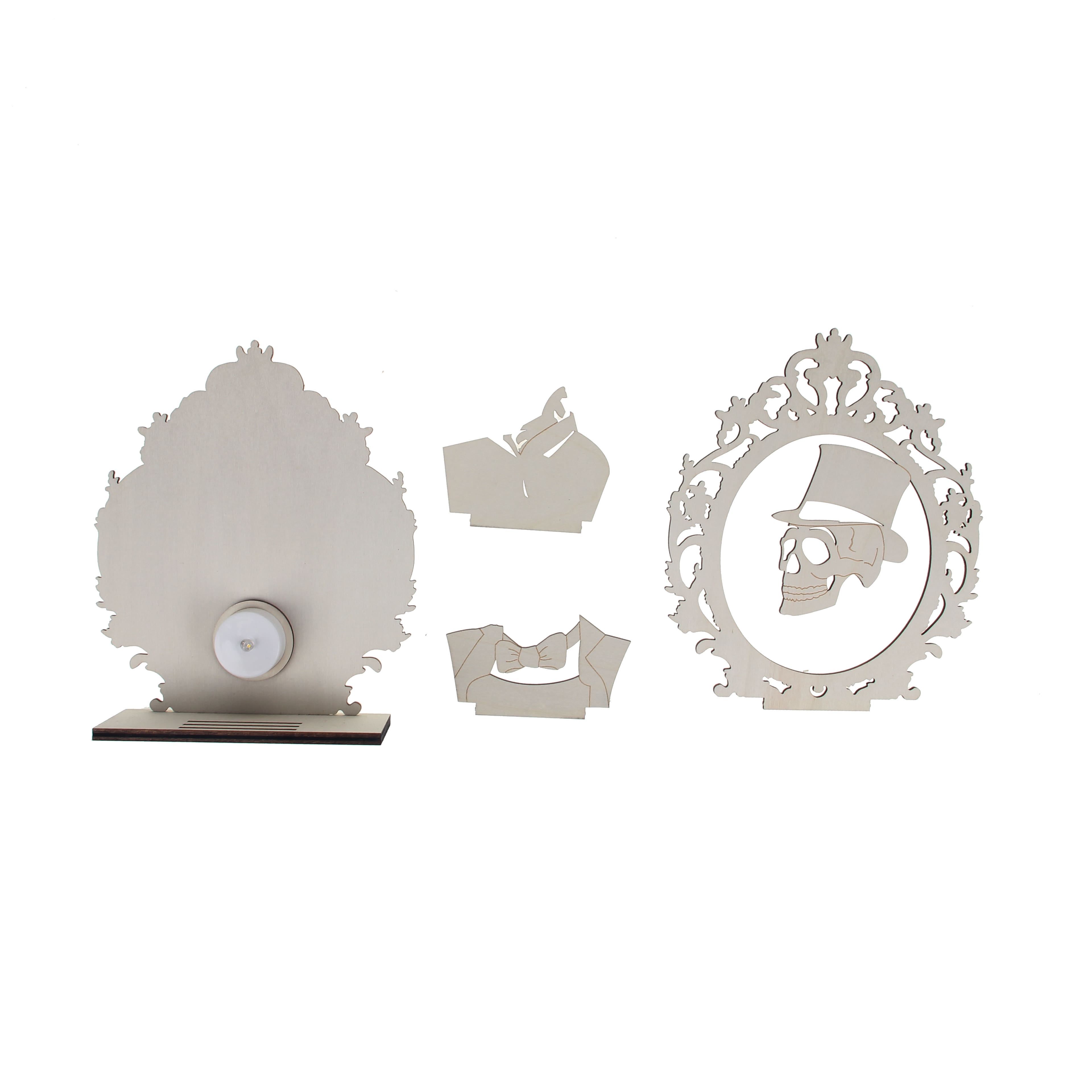 8.25&#x22; Layered Dead Chap DIY LED Plywood D&#xE9;cor by Make Market&#xAE;