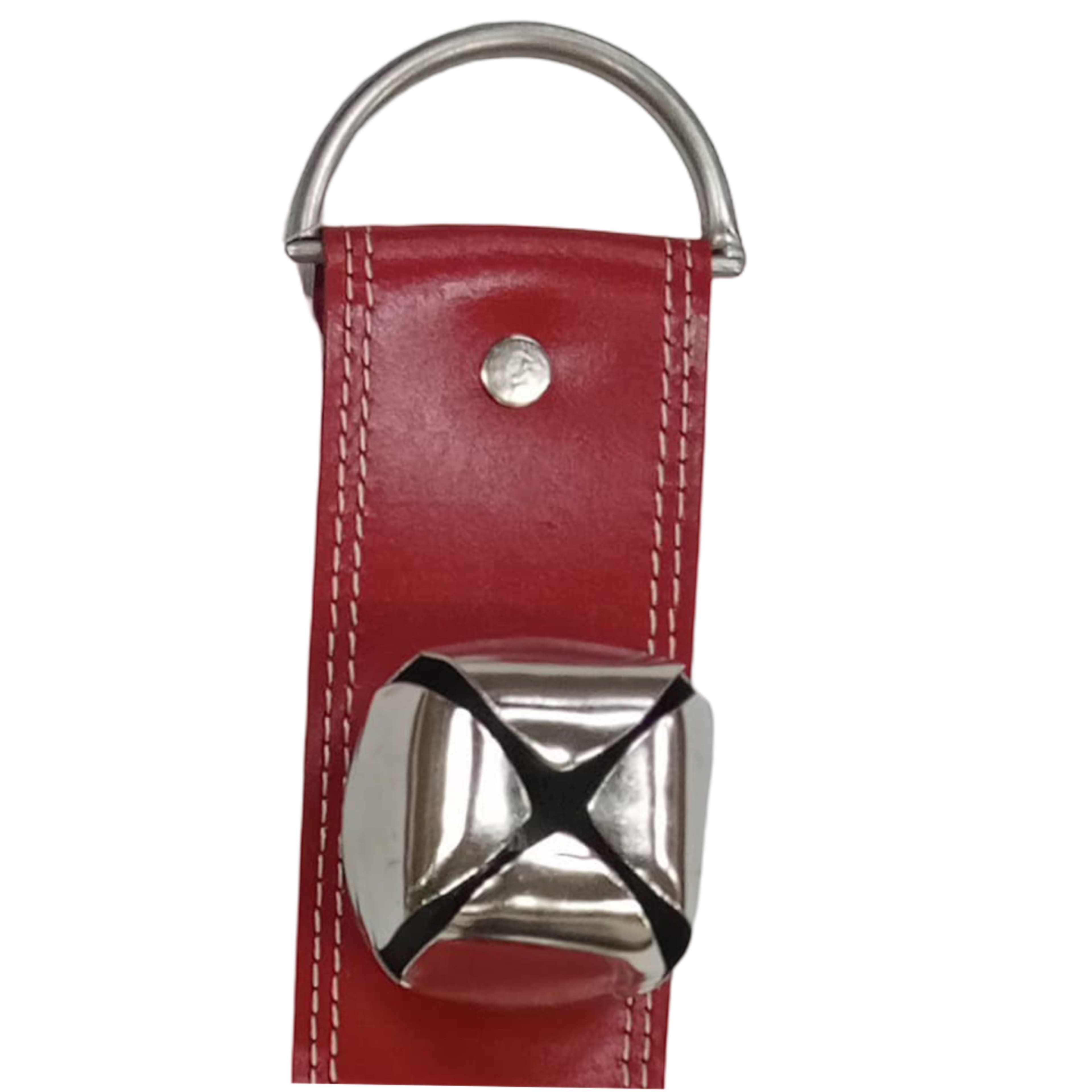 23&#x22; Red Leather Belt with Silver Bells Wall D&#xE9;cor by Ashland&#xAE;