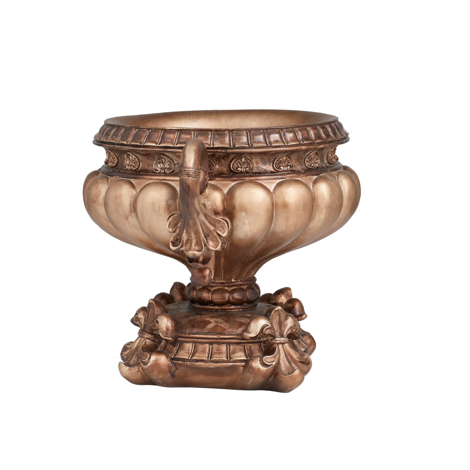 Bronze Polystone Traditional Decorative Bowl, 11&#x22; x 17&#x22; x 11&#x22;