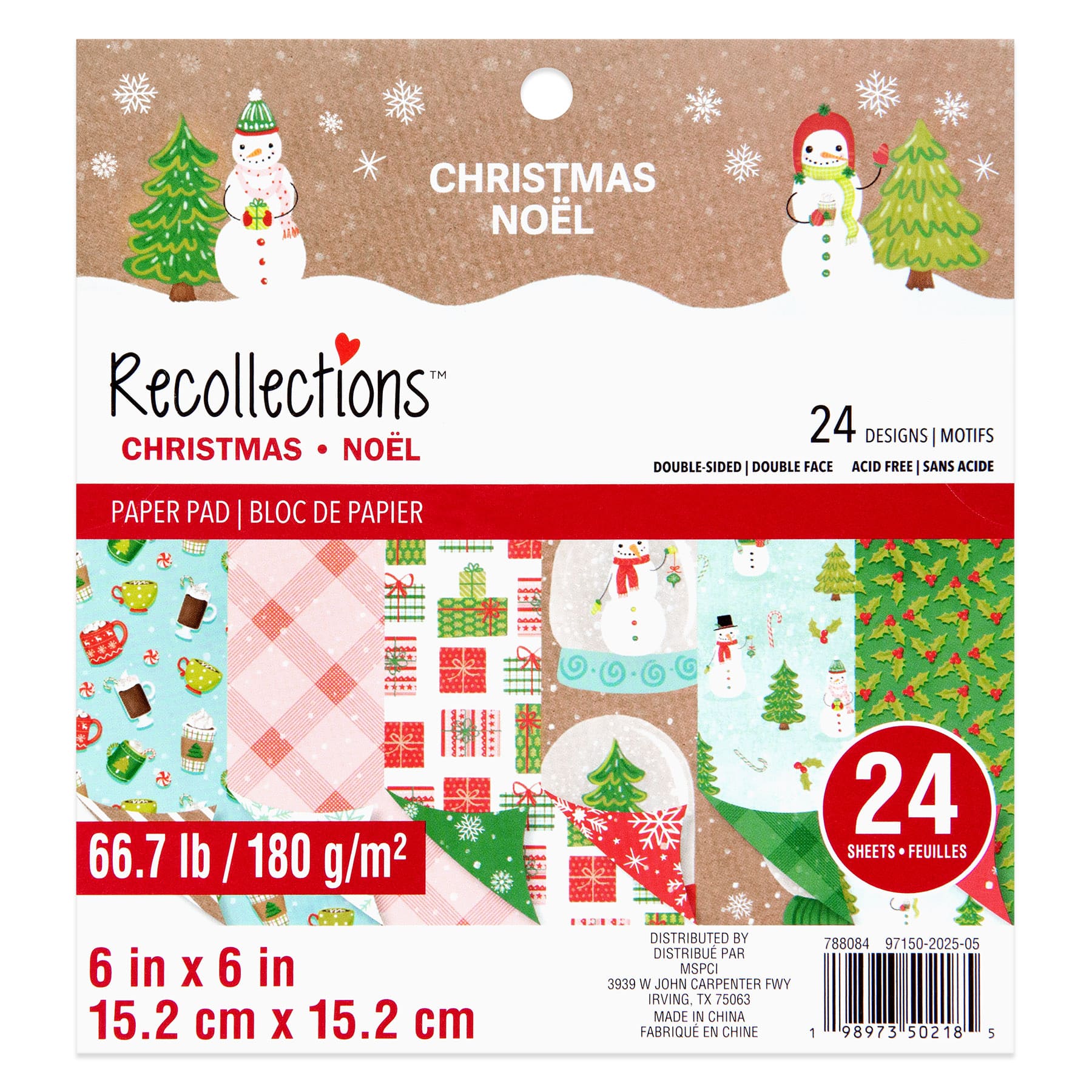 6" x 6" Christmas Double-Sided Paper Pad, 24 Sheets by Recollections™