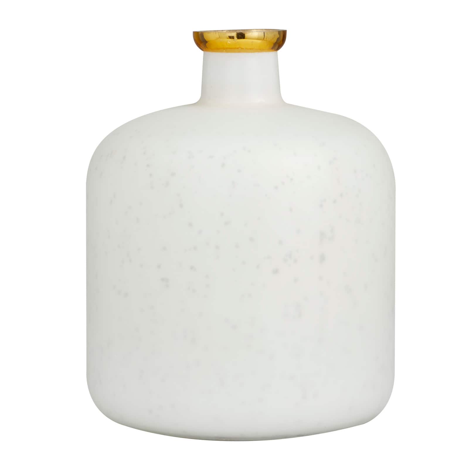 White Glass Glam Vase, 12&#x22; x 10&#x22; x 10&#x22;