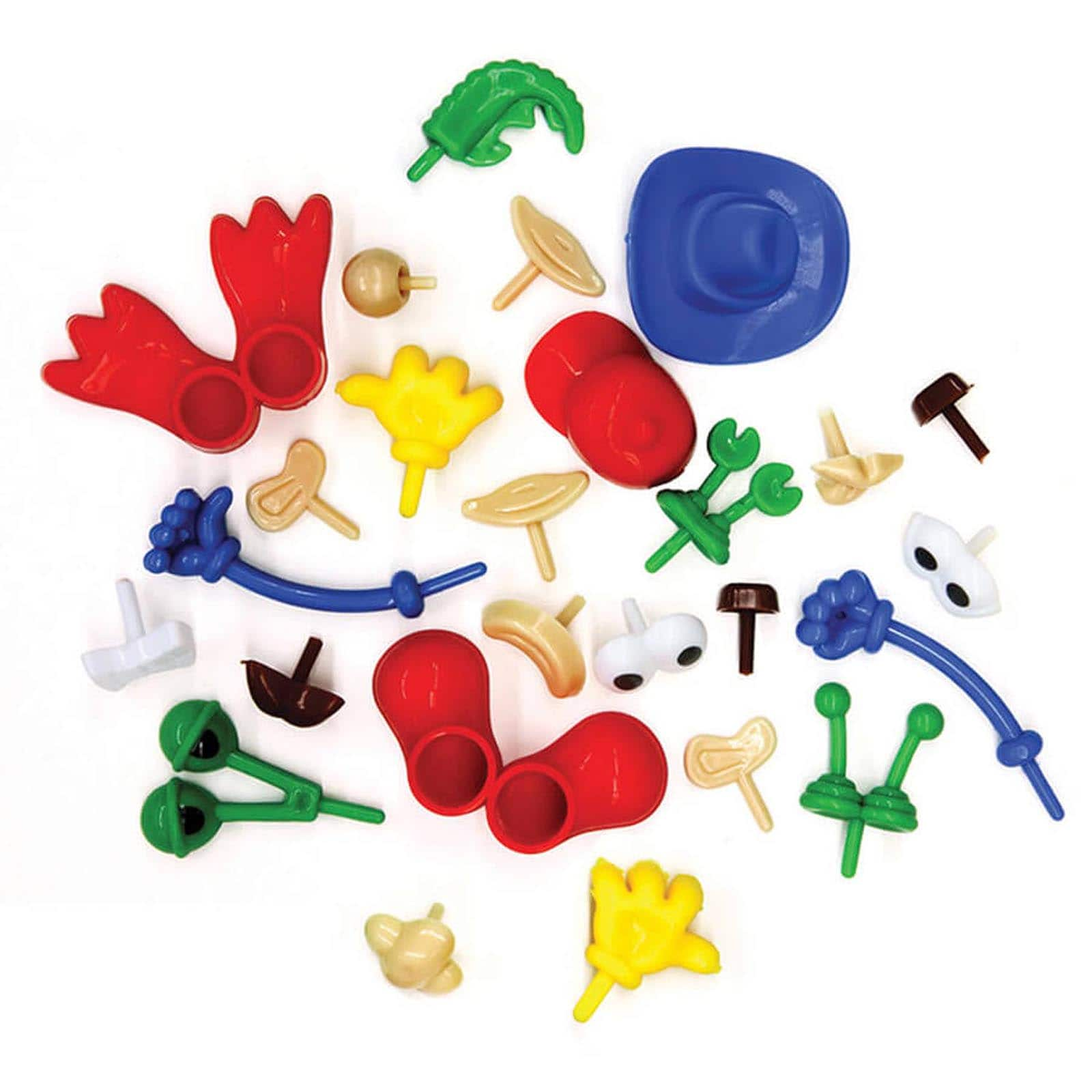 4 Packs: 6 ct. (24 total) Creativity Street&#xAE; Modeling Dough &#x26; Clay Body Parts &#x26; Accessories Set