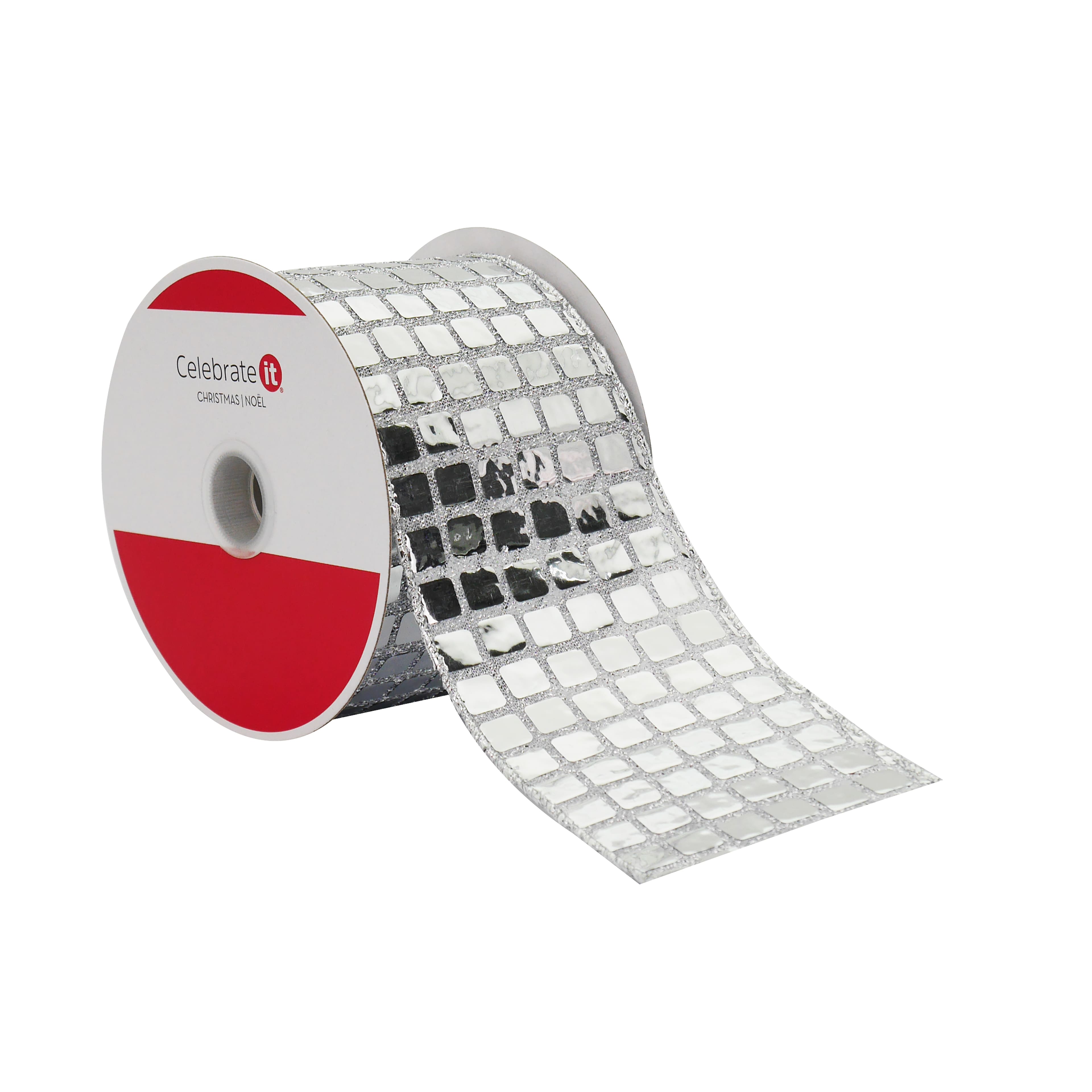 2.5&#x22; x 20ft. Silver Sheer Disco Wired Ribbon by Celebrate It&#xAE;