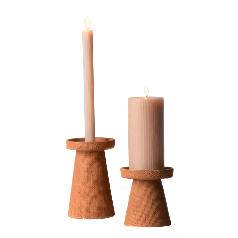 Hello Honey® Stoneware Pillar & Taper Candle Holders