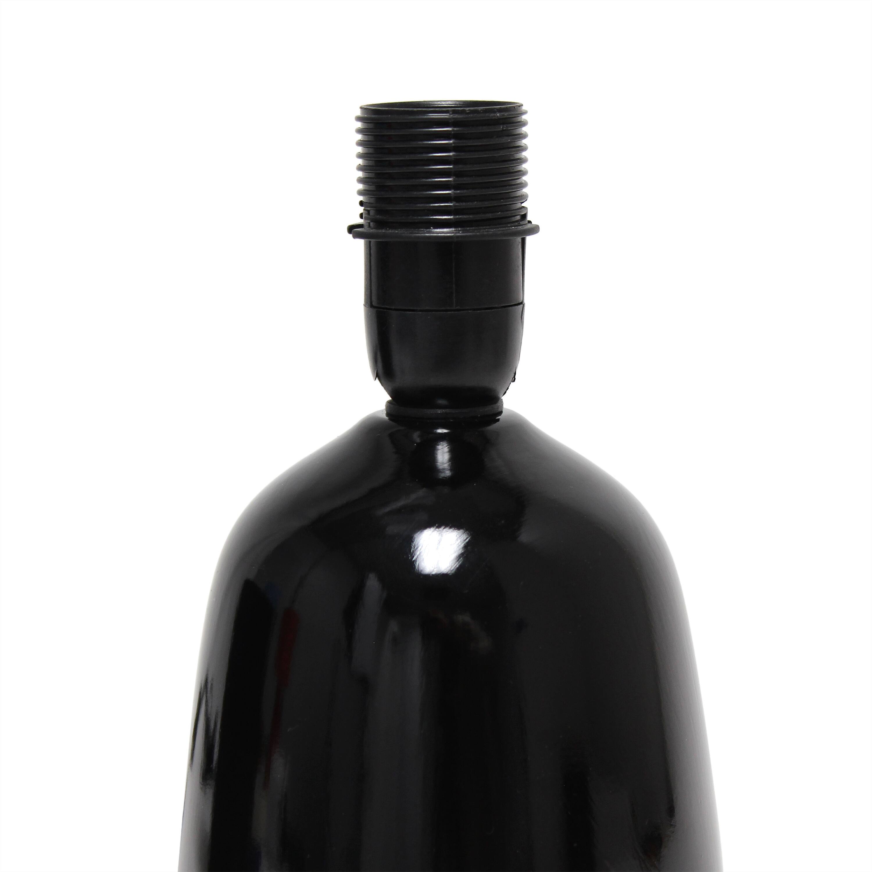 Simple Designs 10" Thimble Base Ceramic Table Lamp