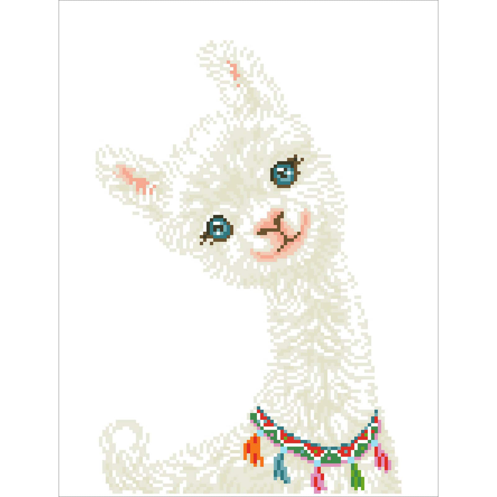 Diamond Dotz® Intermediate Lulu Llama with Frame Diamond Painting Kit