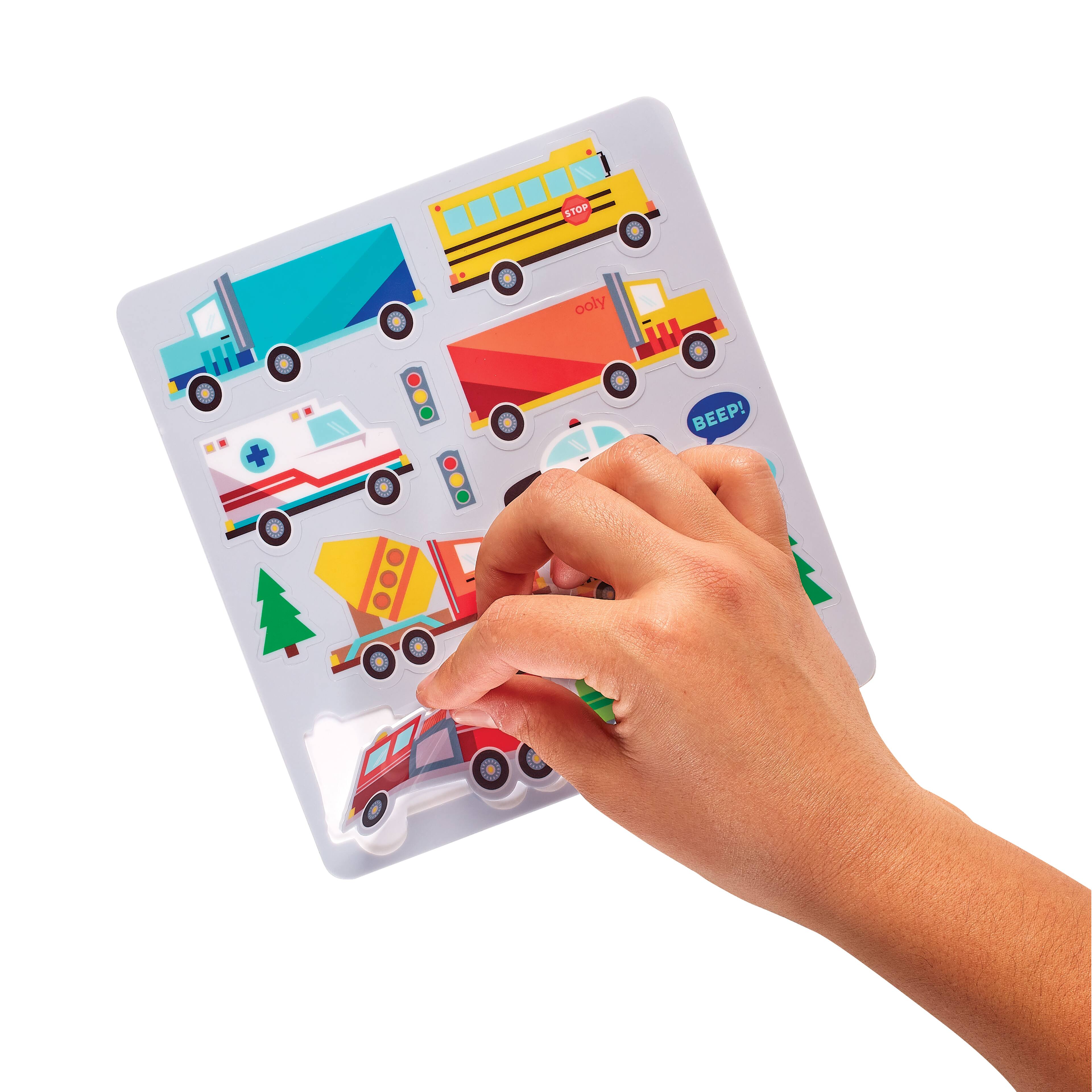 OOLY Play Again! Workin&#x27; Wheels On-The-Go Activity Kit