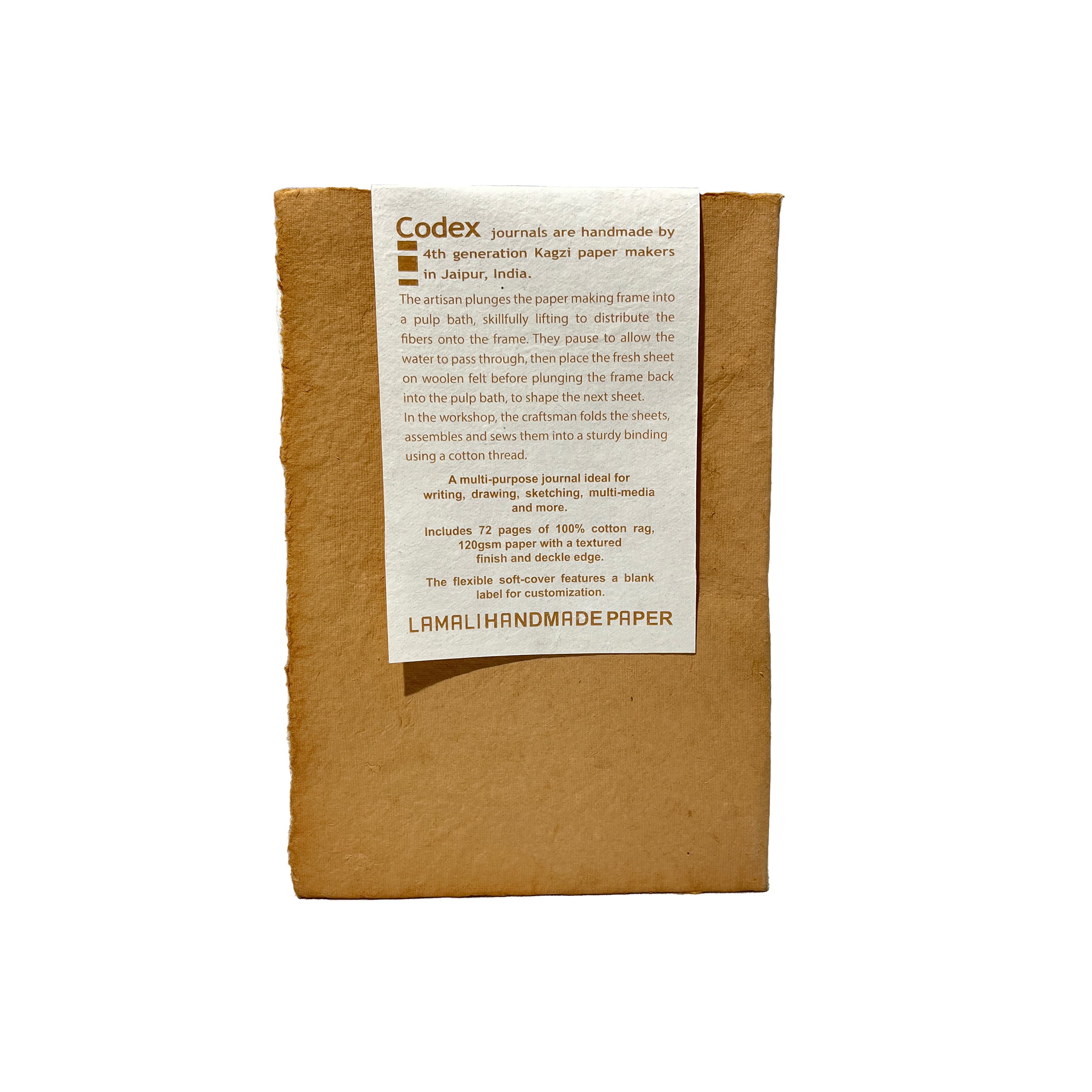 Lama Li Codex Soft Cover Handmade Journal, 5.9&#x22; x 8.3&#x22;