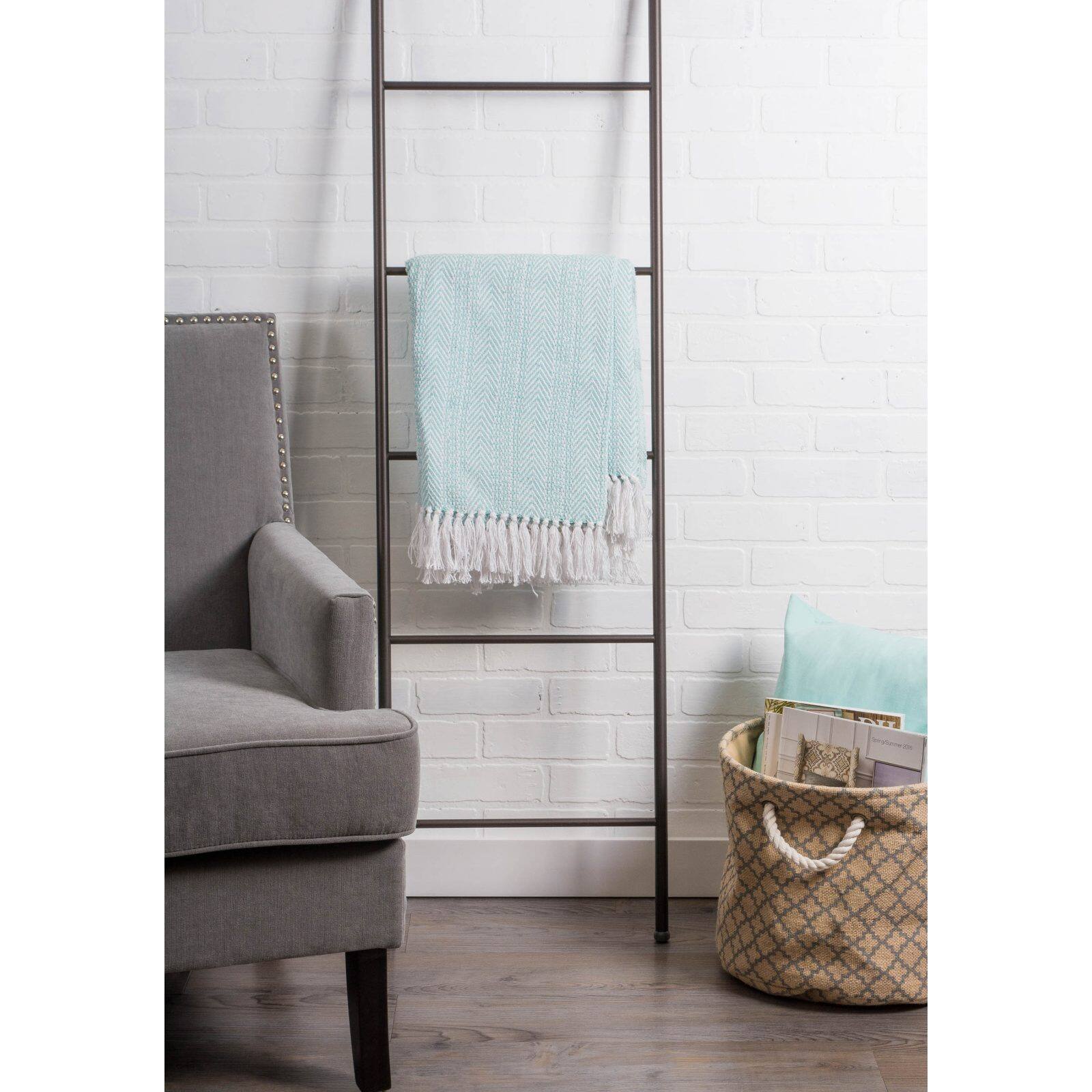 DII® Aqua Herringbone Stripe Throw