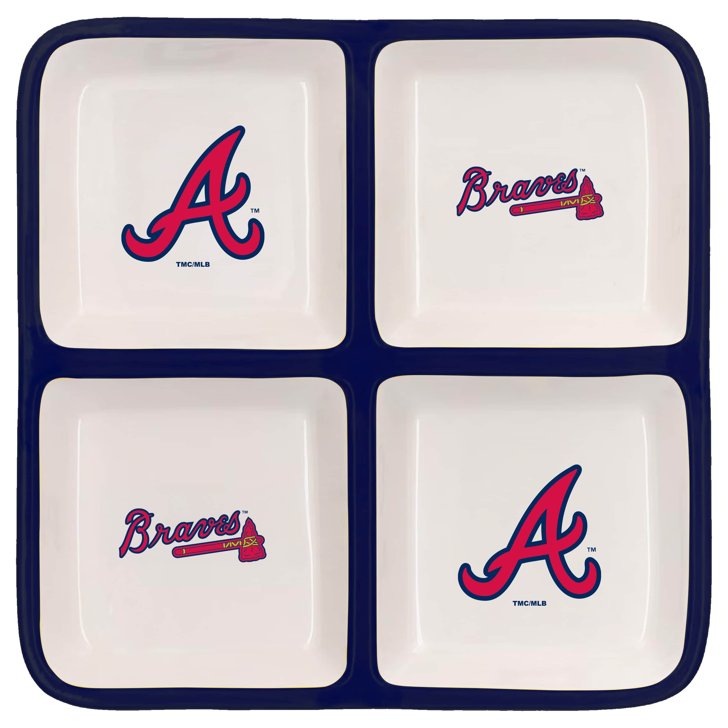 The Memory Company MLB 4 Section Square Ceramic Tray