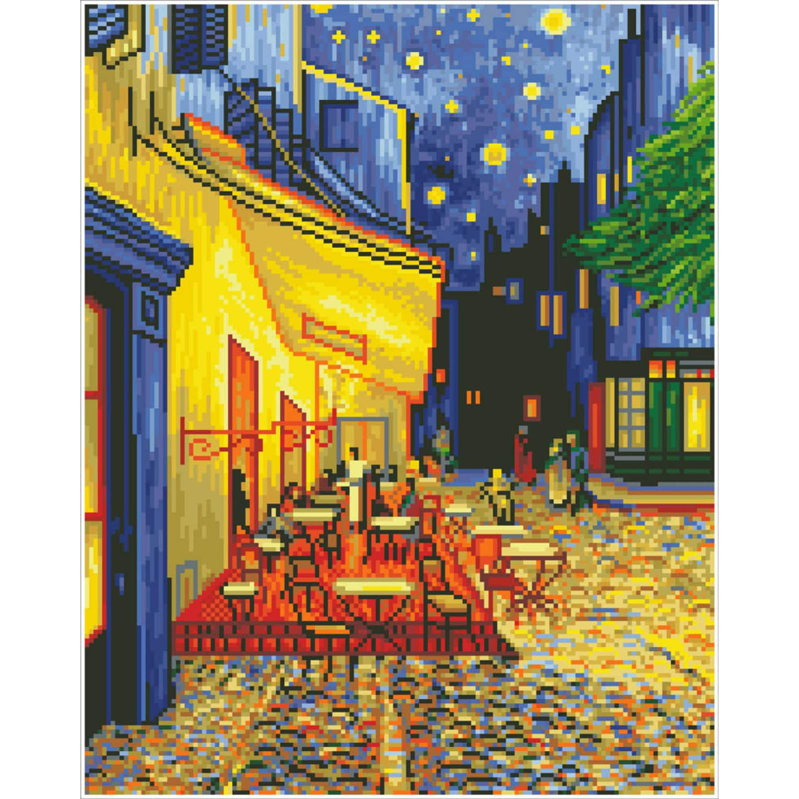 Diamond Dotz&#xAE; Intermediate Caf&#xE9; at Night Van Gogh Diamond Painting Kit