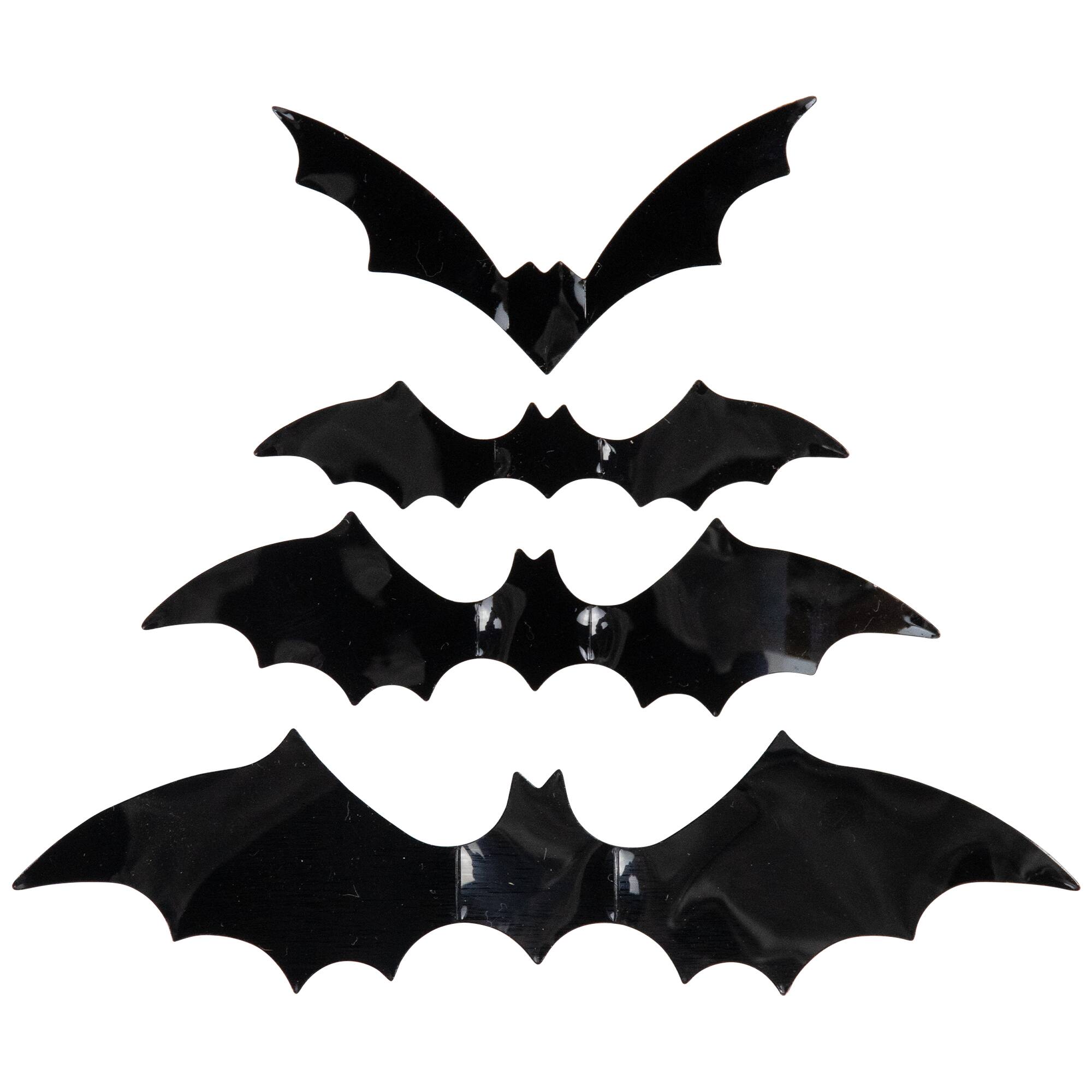 22" Black Pre-Lit Halloween Twig Wreath with Bats