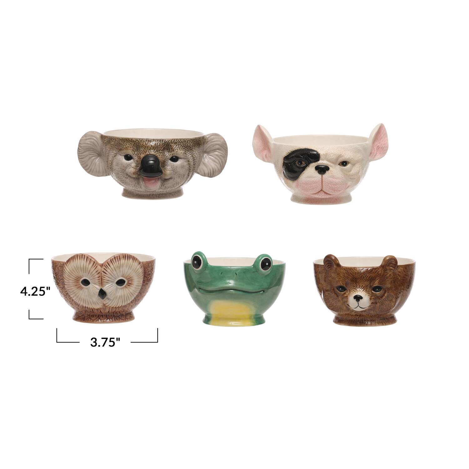 Hello Honey&#xAE; 4&#x22; Animal Shaped Bowl Set