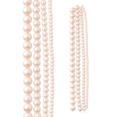 Light Pink Matte Glass Pearl Round Beads by Bead Landing™ image