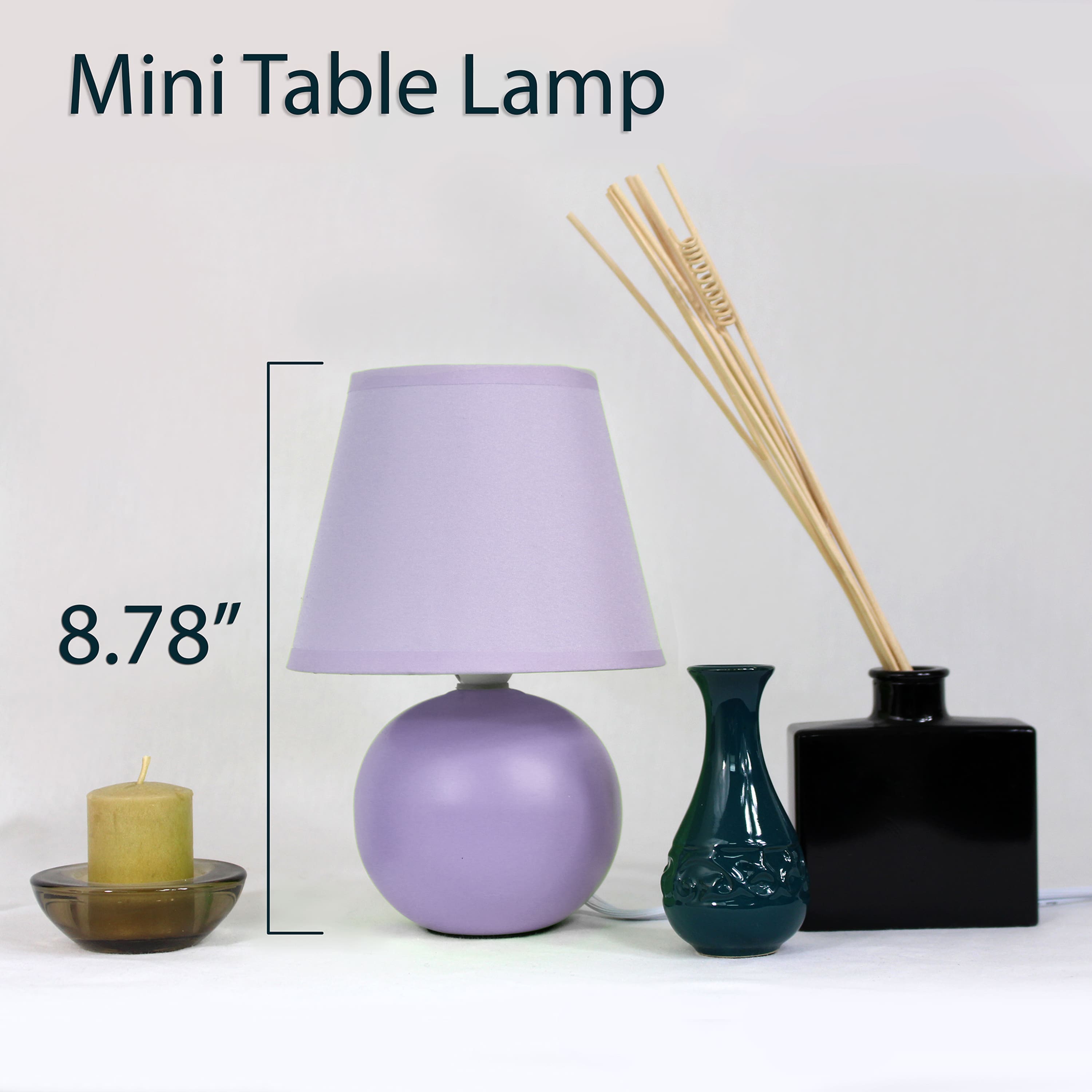 Simple Designs Mini Ceramic Globe Table Lamp