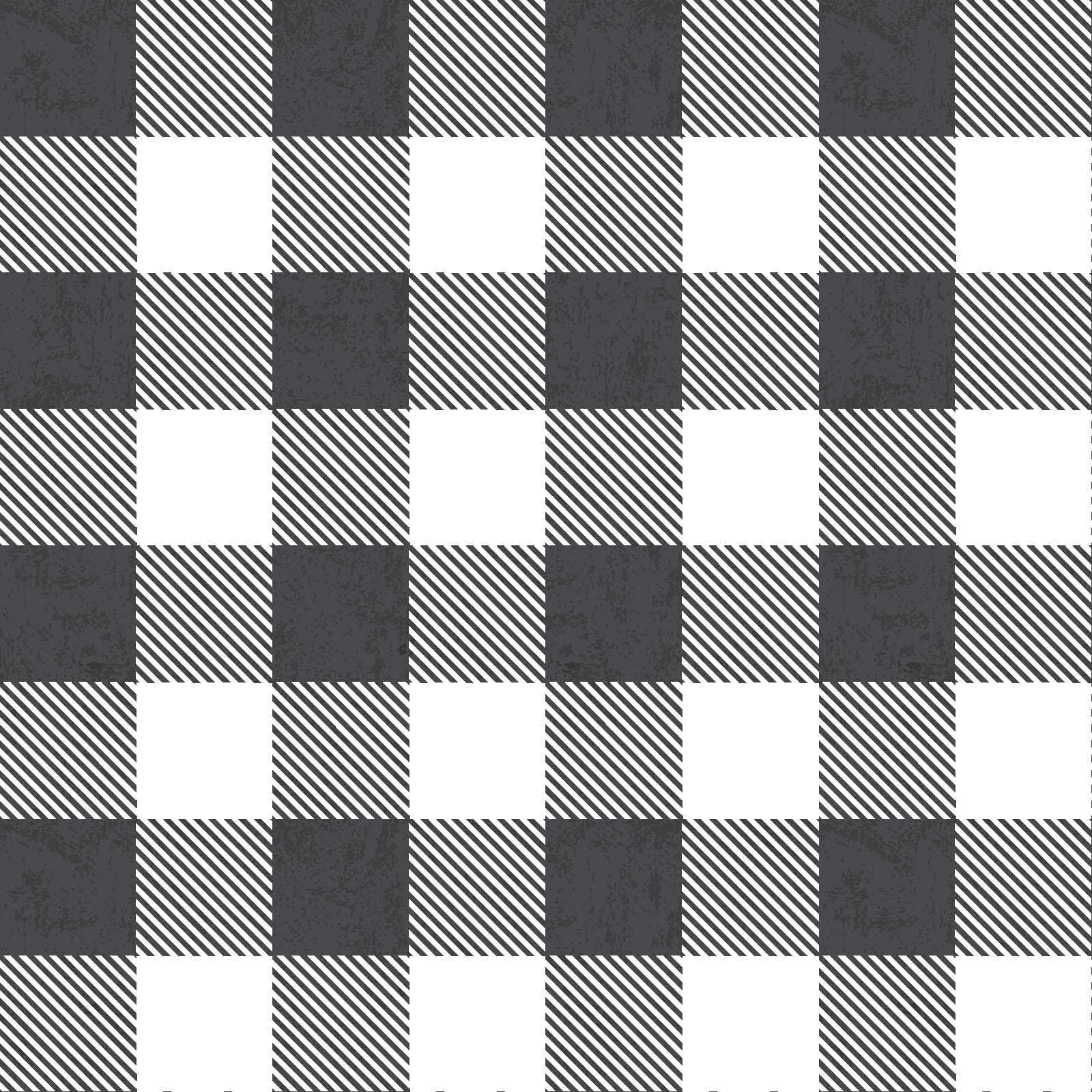 Black & White Buffalo Check Cotton Fabric by Loops & Threads™