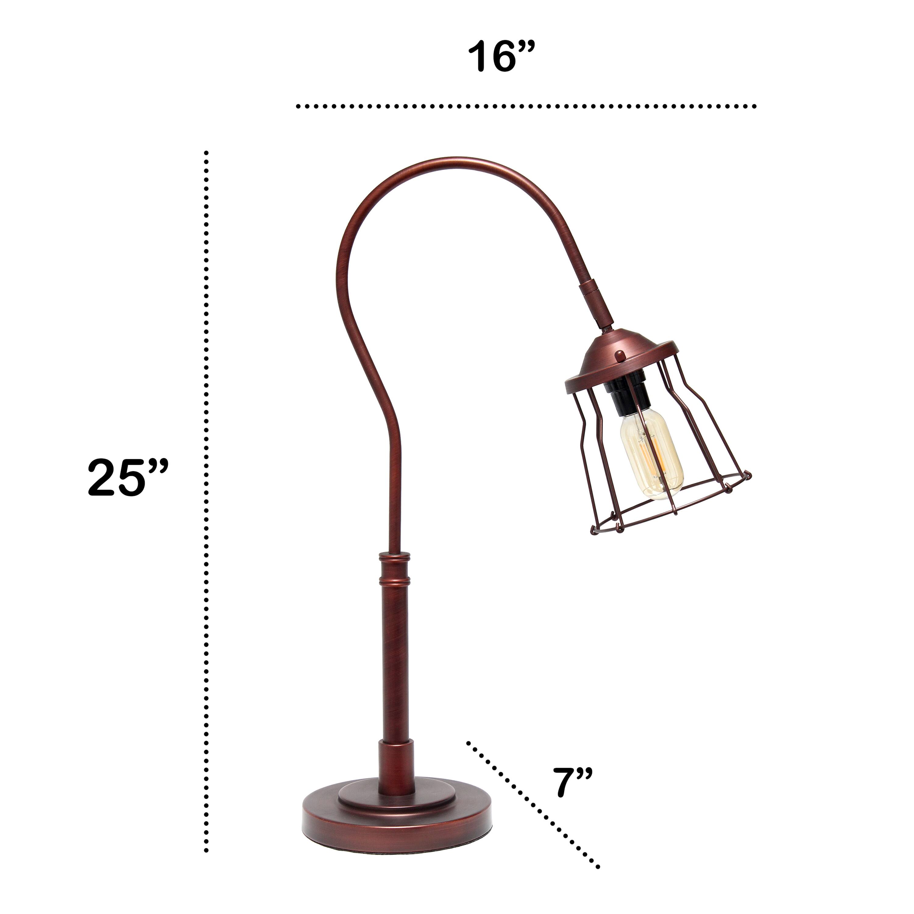 Lalia Home 25" Red Bronze Rustic Caged Shade Table Lamp