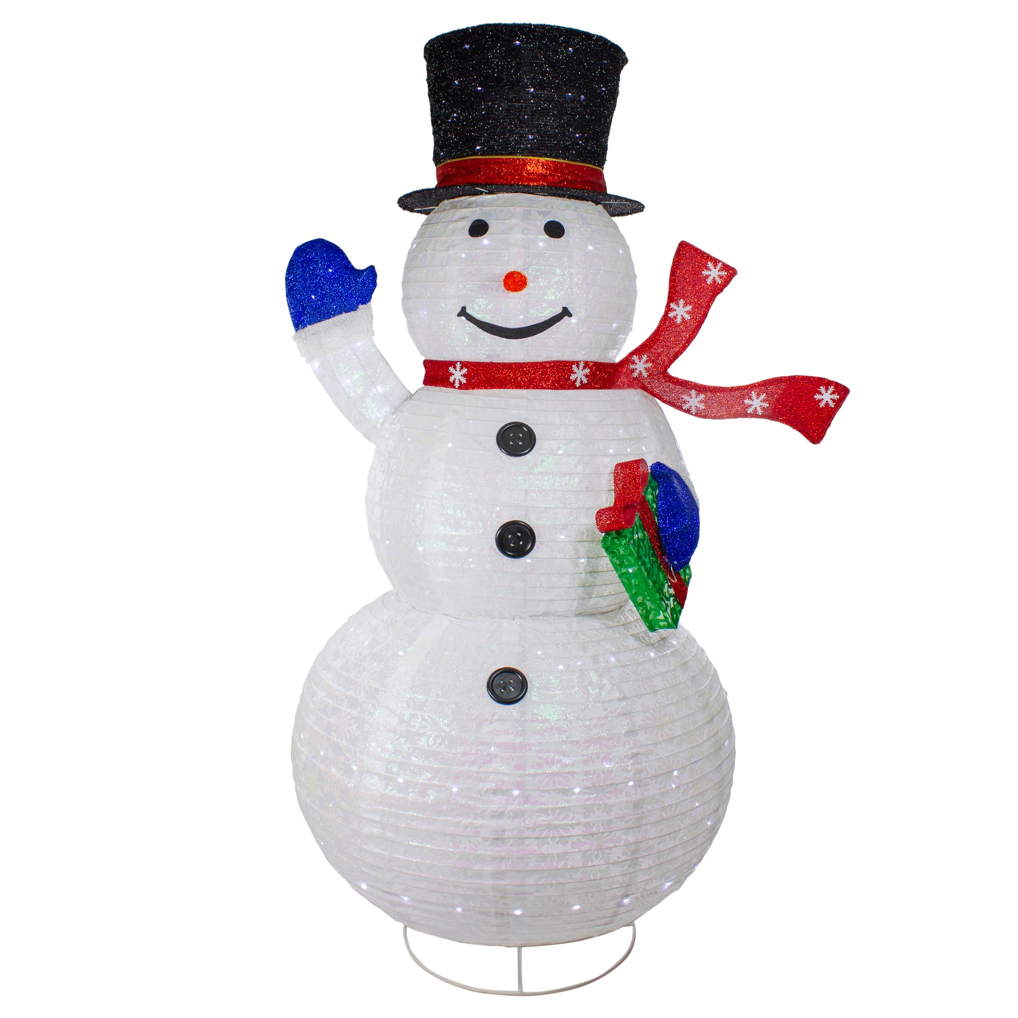 6ft. White Iridescent LED Twinkling Snowman Outdoor Christmas D&#xE9;cor